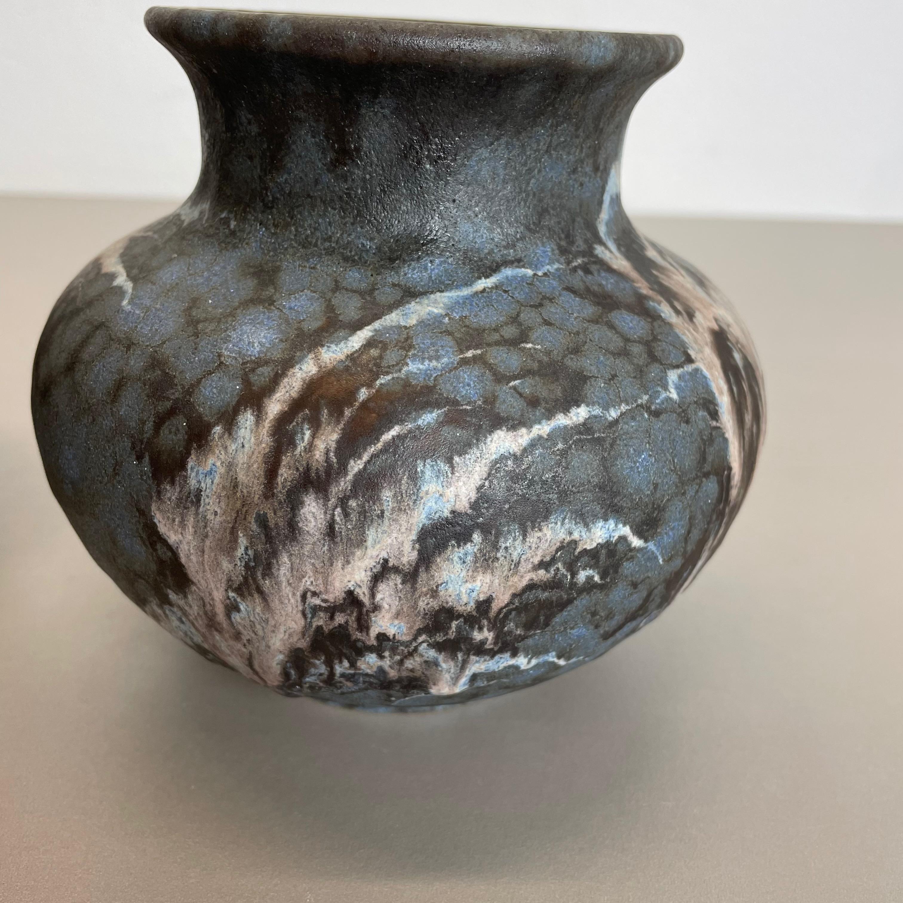 20ième siècle Ensemble de 2 vases en poterie lave grasse abstraite conçus par Ruscha, Allemagne, années 1960 en vente