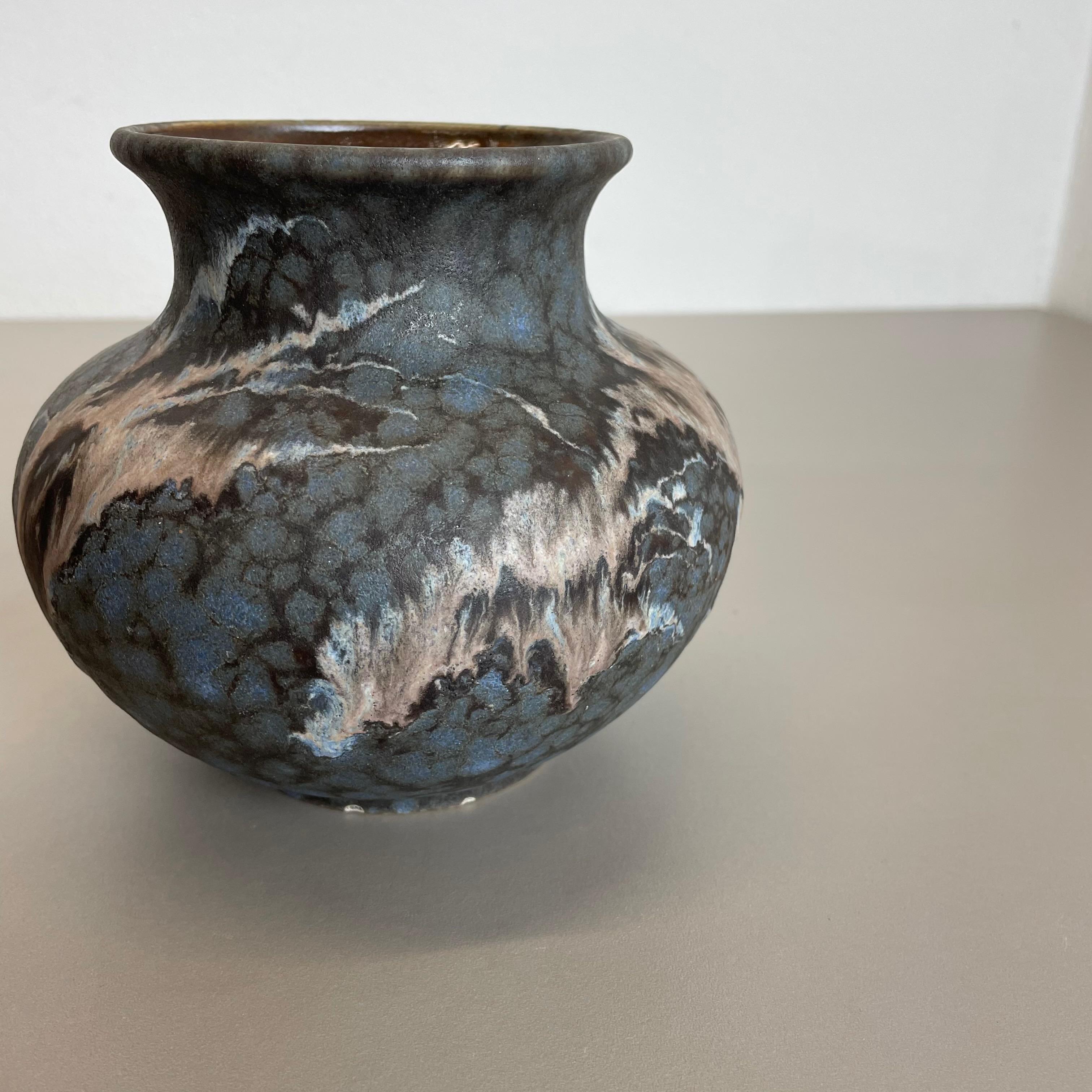 Ensemble de 2 vases en poterie lave grasse abstraite conçus par Ruscha, Allemagne, années 1960 en vente 1