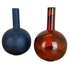 Set of 2 Pottery Vases Fat Lava Abstract Designed by Ruscha, Germany, 1960s