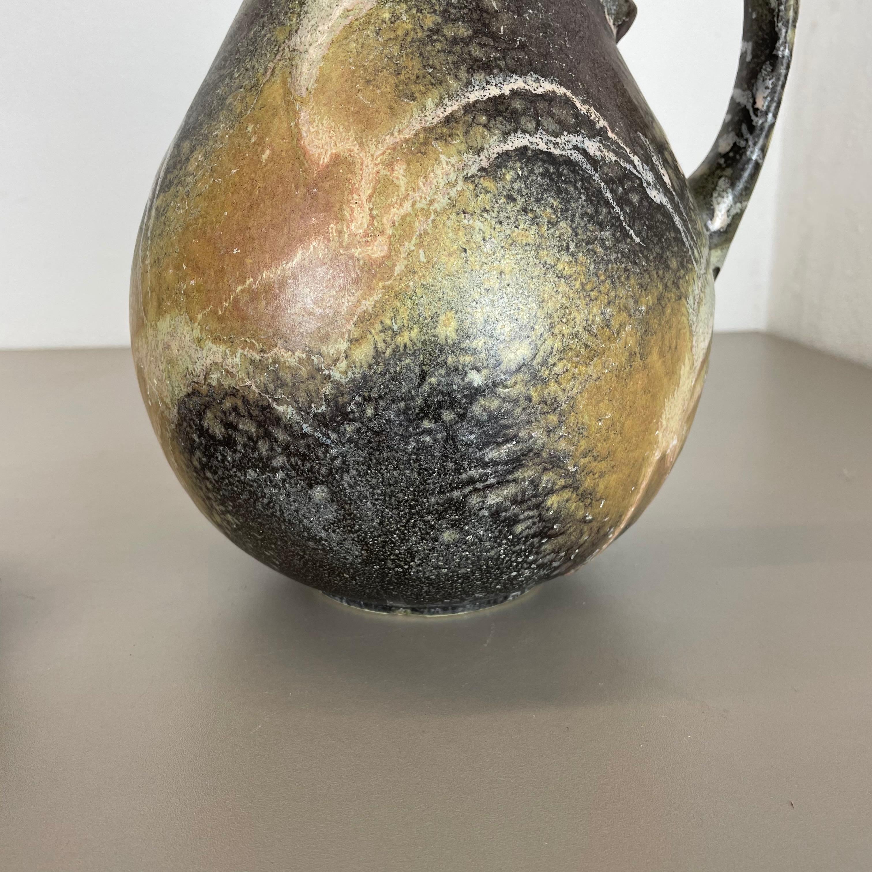 Ensemble de 2 vases en poterie lave grasse abstraite fabriqués par Ruscha, Allemagne, années 1960 en vente 3