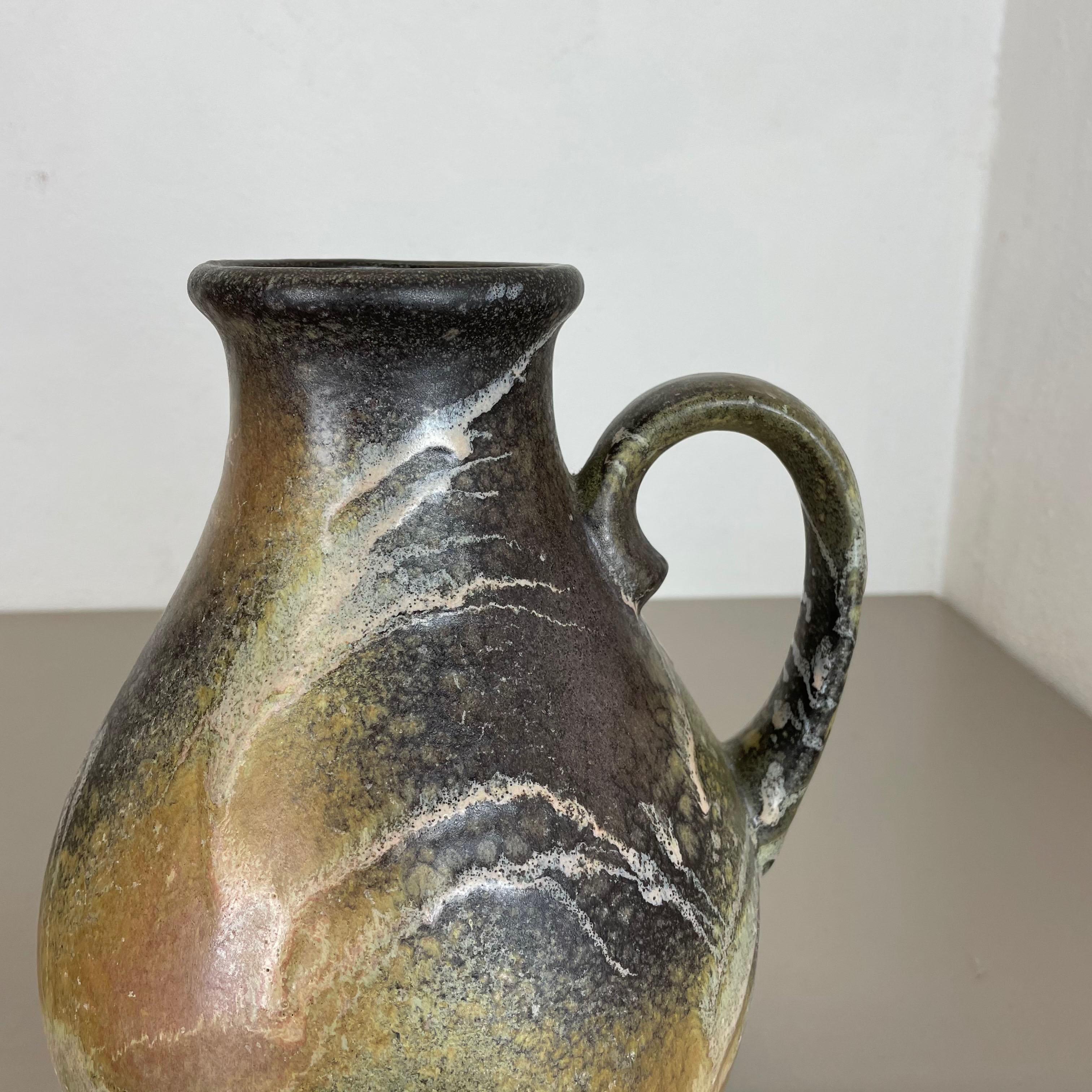 Ensemble de 2 vases en poterie lave grasse abstraite fabriqués par Ruscha, Allemagne, années 1960 en vente 4