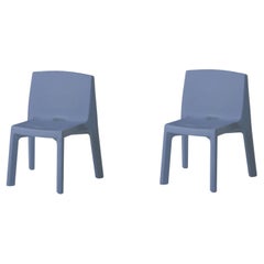 Set di 2 sedie Q4 blu polvere di Jorge Najera