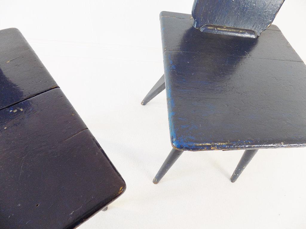 Ensemble de 2 chaises de fermier primitives Allemagne, 1900 en vente 2