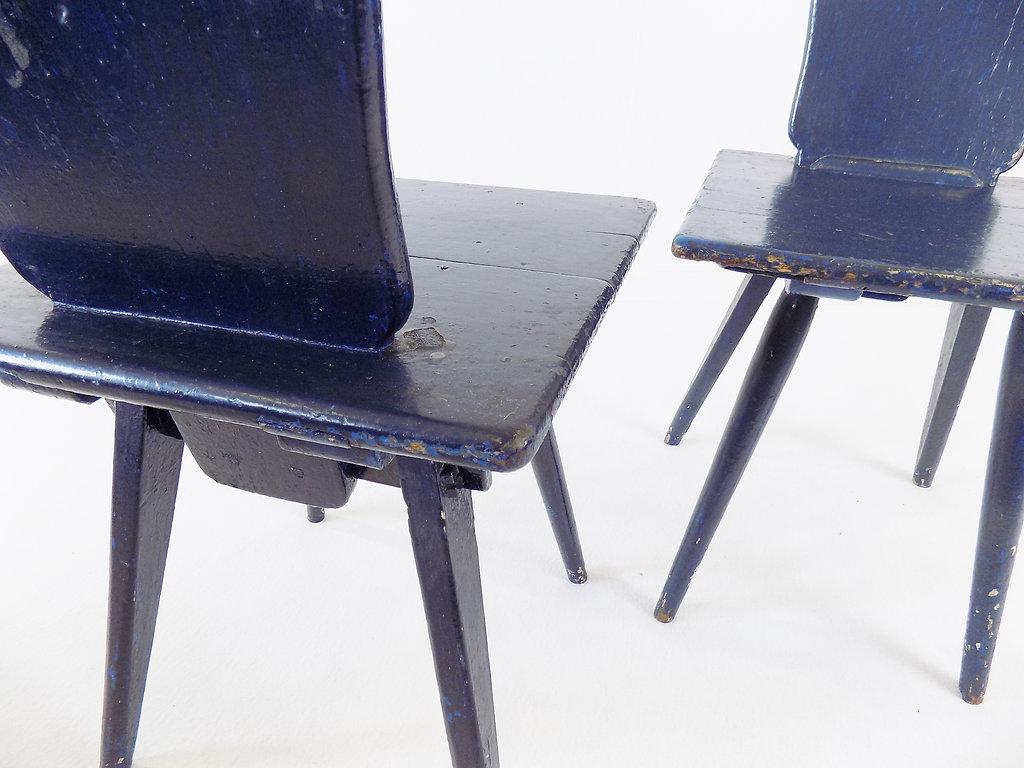 Allemand Ensemble de 2 chaises de fermier primitives Allemagne, 1900 en vente