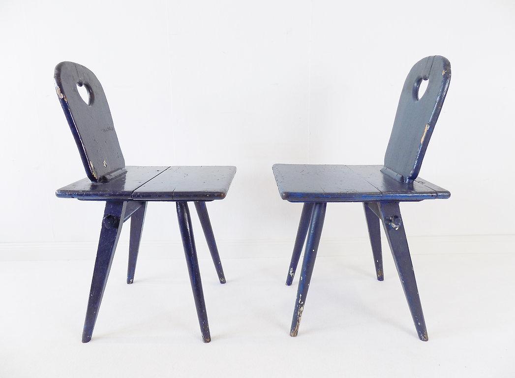 Ensemble de 2 chaises de fermier primitives Allemagne, 1900 Bon état - En vente à Ludwigslust, DE