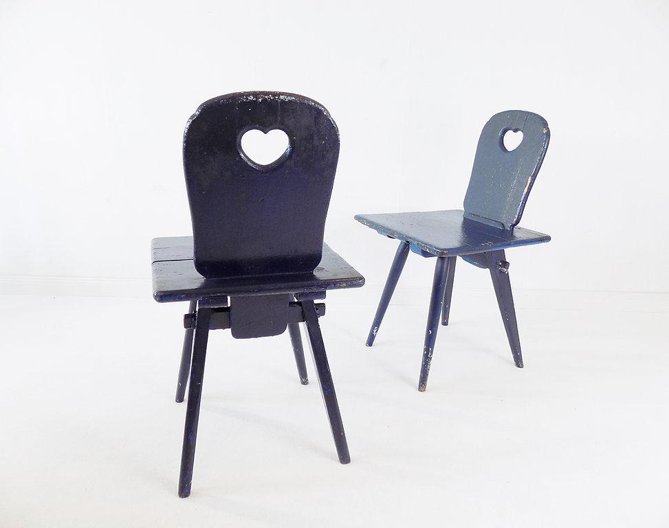 Début du 20ème siècle Ensemble de 2 chaises de fermier primitives Allemagne, 1900 en vente