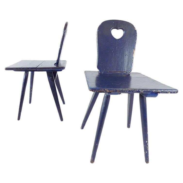 Ensemble de 2 chaises de fermier primitives Allemagne, 1900 en vente