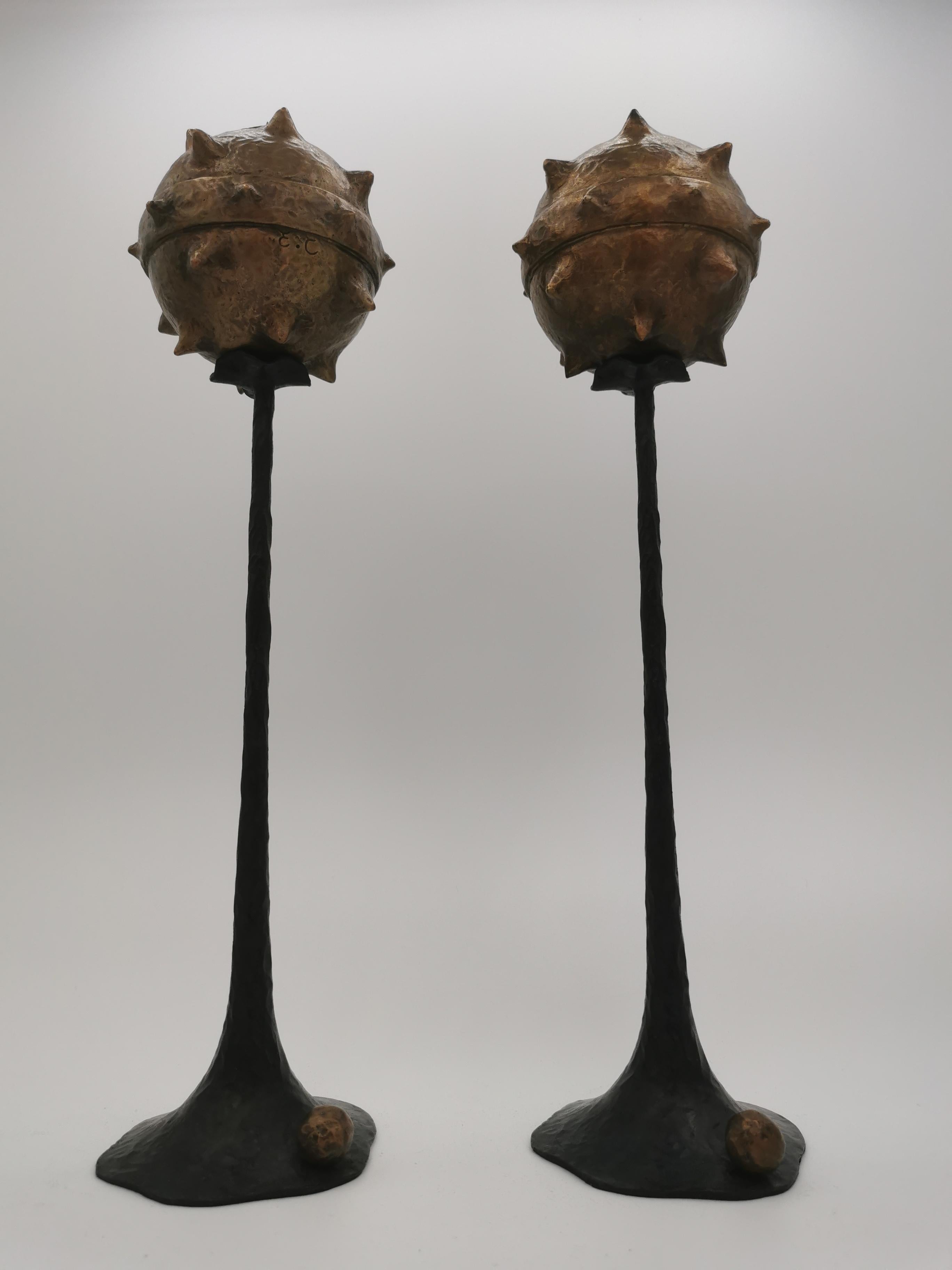 Set of 2 Primus Small Candlesticks by Emanuele Colombi In New Condition For Sale In Geneve, CH