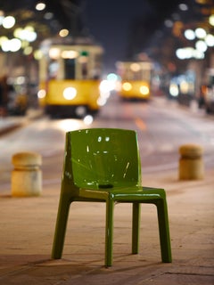 Set Of 2 Pumpkin Orange Q4 Chairs by Jorge Najera