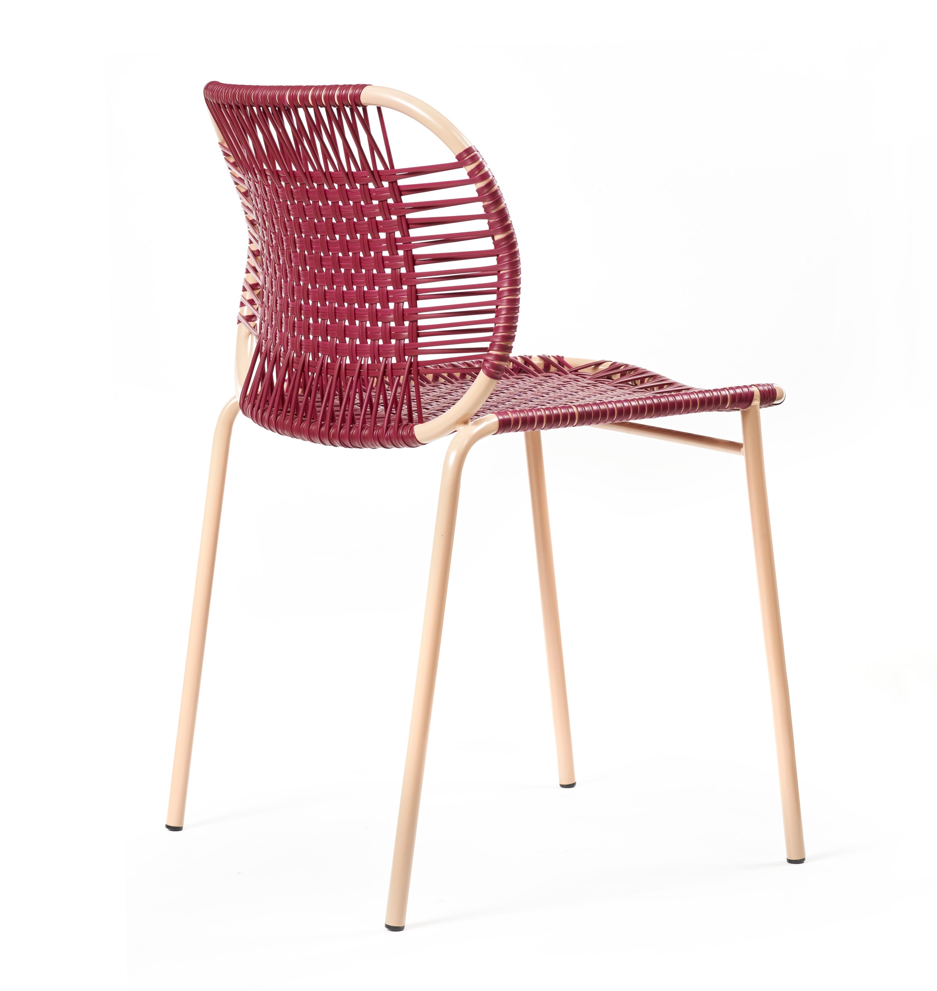 Modern Set of 2 Purple Cielo Stacking Chair by Sebastian Herkner For Sale