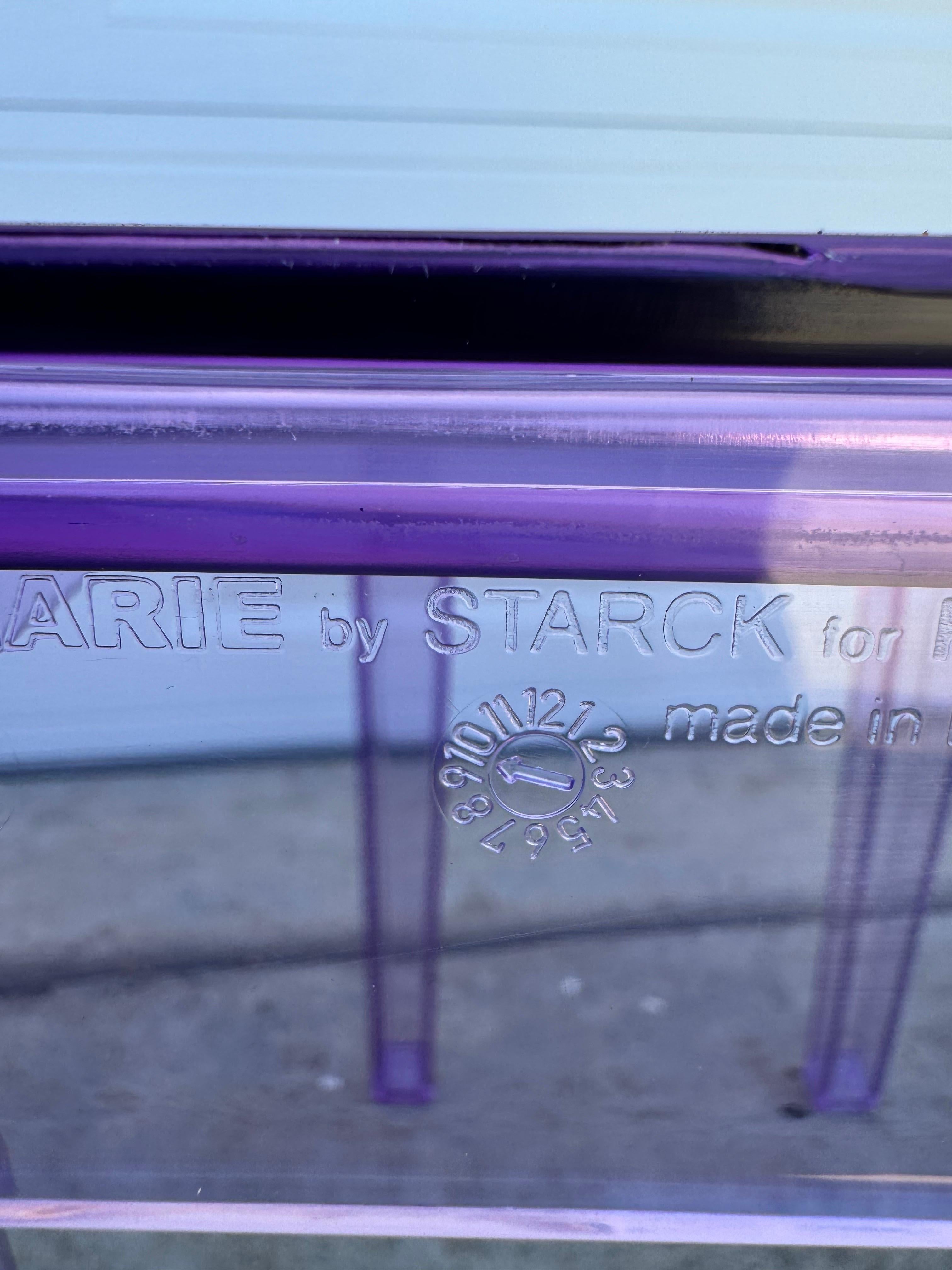 Set of 2 Purple La Marie Chairs By Philippe Starck For Kartell, Made In Italy For Sale 6