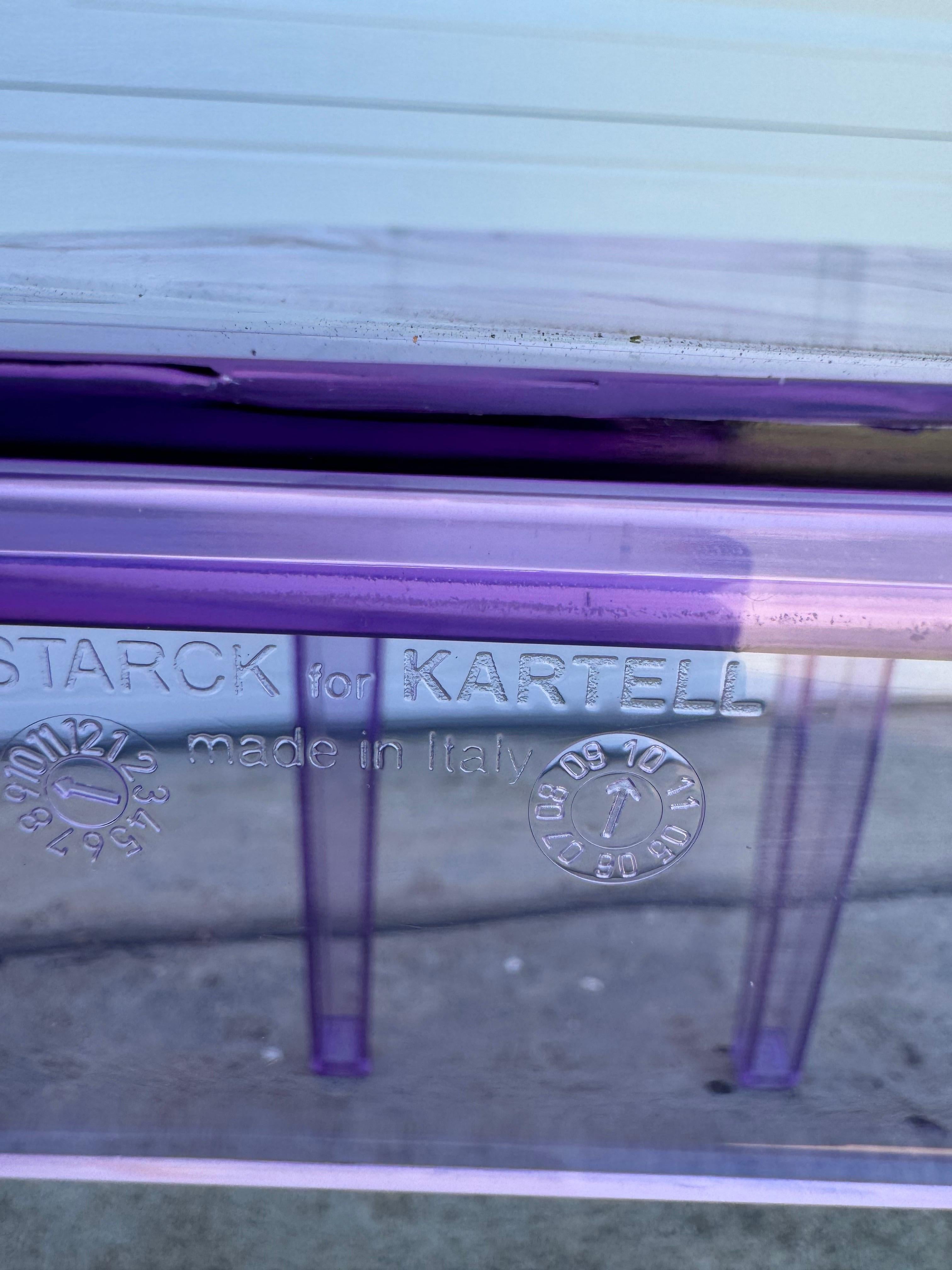 Set of 2 Purple La Marie Chairs By Philippe Starck For Kartell, Made In Italy For Sale 7