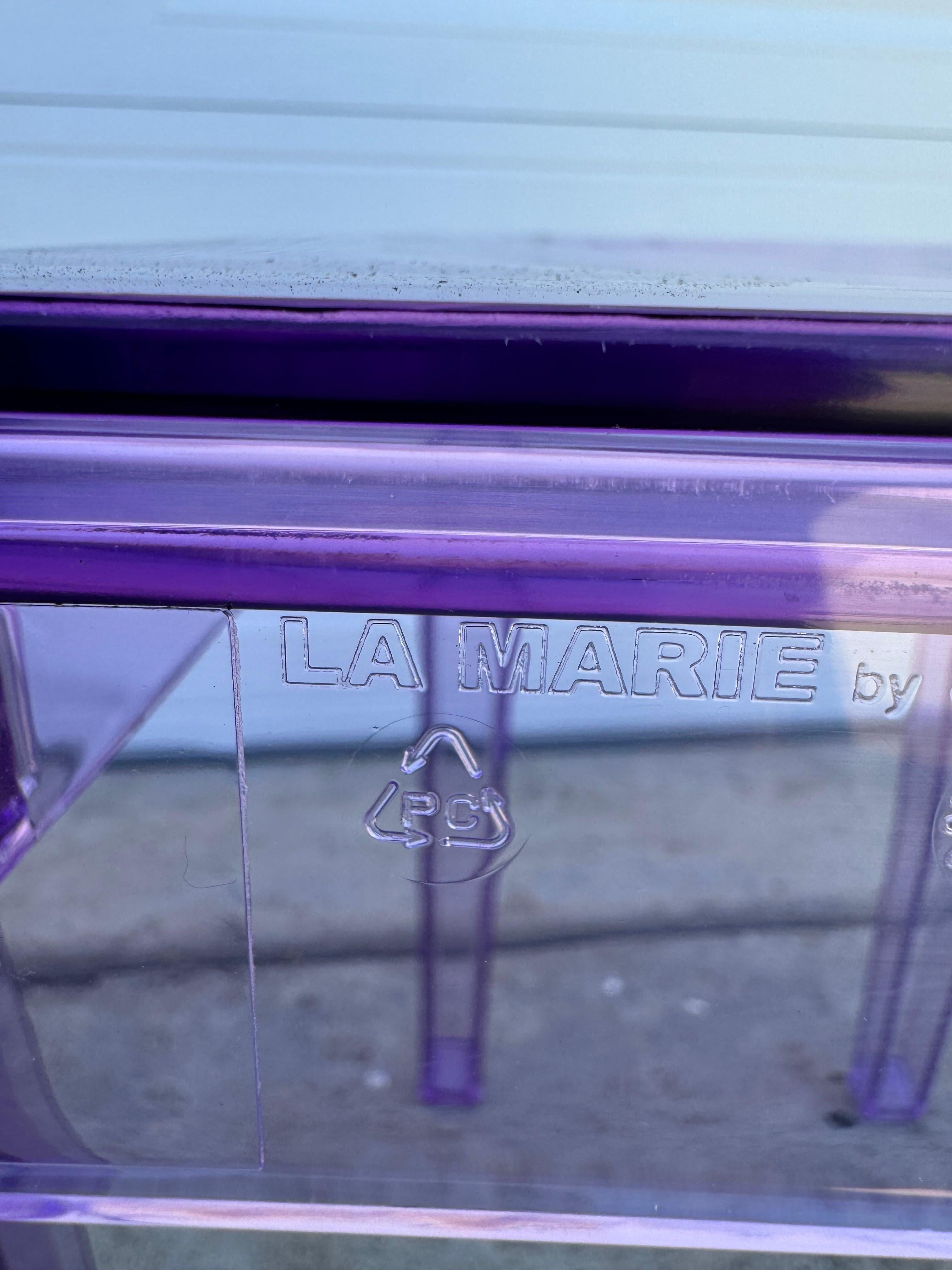 Set of 2 Purple La Marie Chairs By Philippe Starck For Kartell, Made In Italy For Sale 9