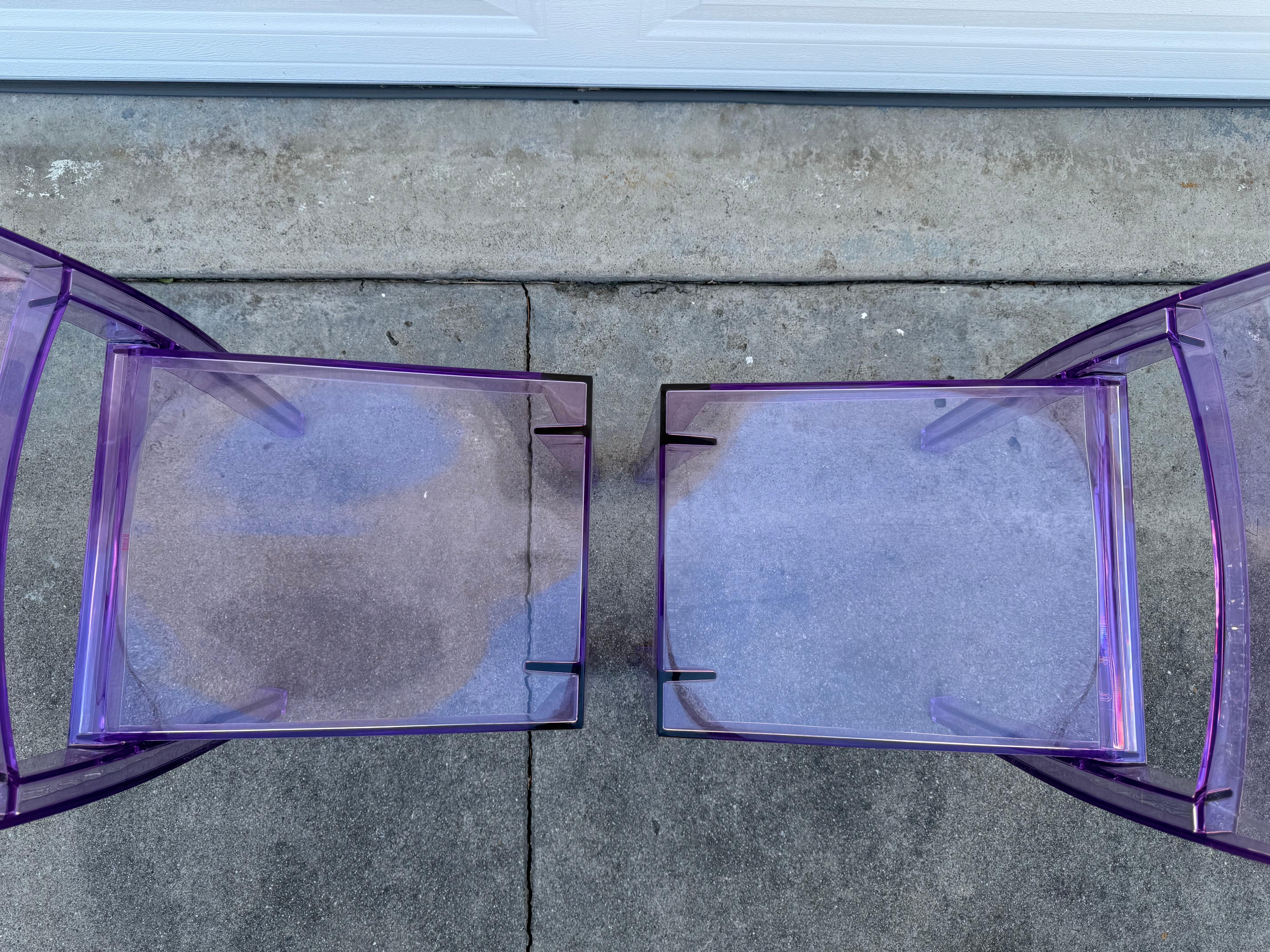 Set of 2 Purple La Marie Chairs By Philippe Starck For Kartell, Made In Italy In Good Condition For Sale In San Carlos, CA
