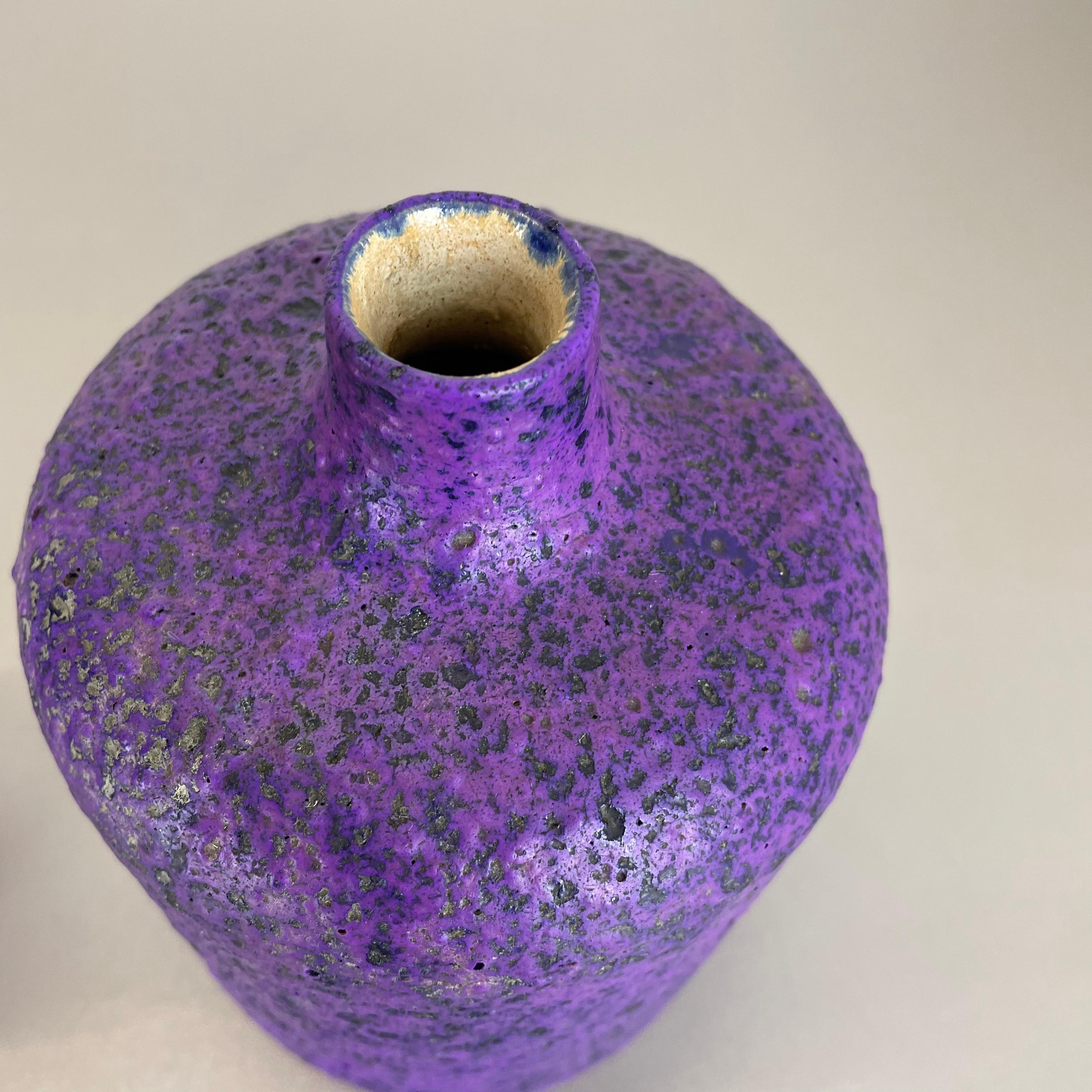 Satz von 2 lila-rosa Keramik Vase Objects Otto Keramik, Deutschland, 1970 im Angebot 6