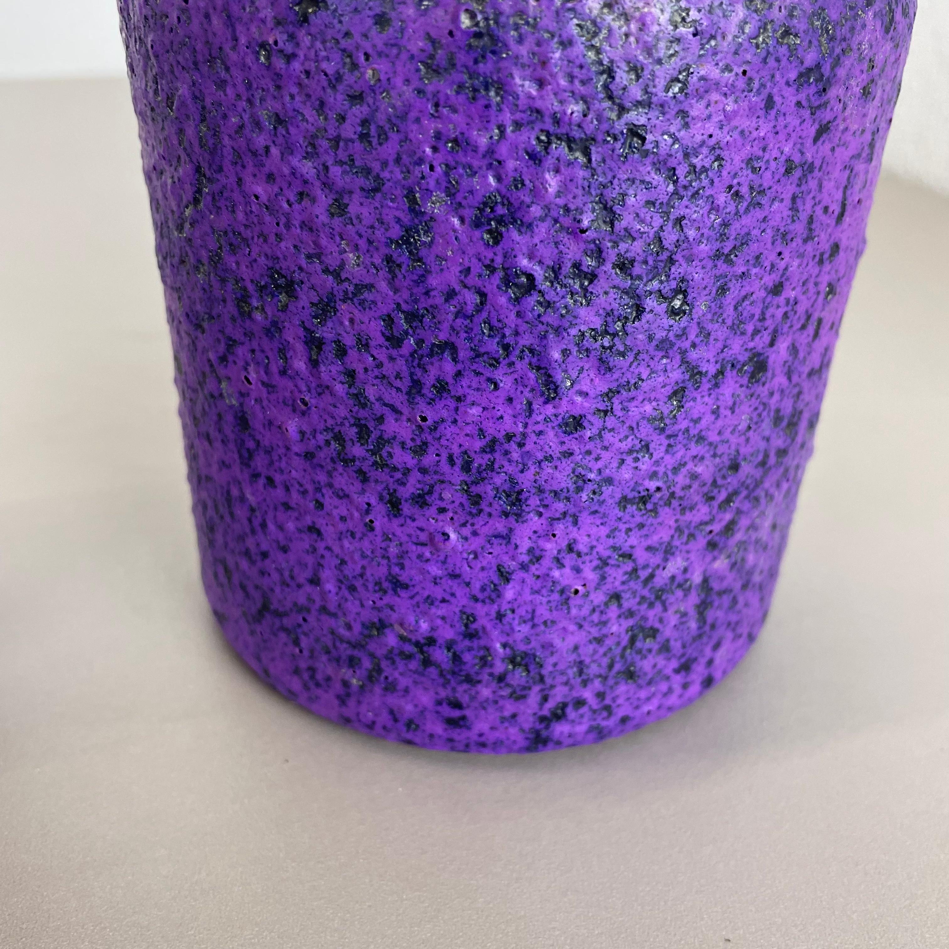 Set of 2 Purple Pink Ceramic Pottery Vase Objects Otto Keramik, Germany, 1970 For Sale 7