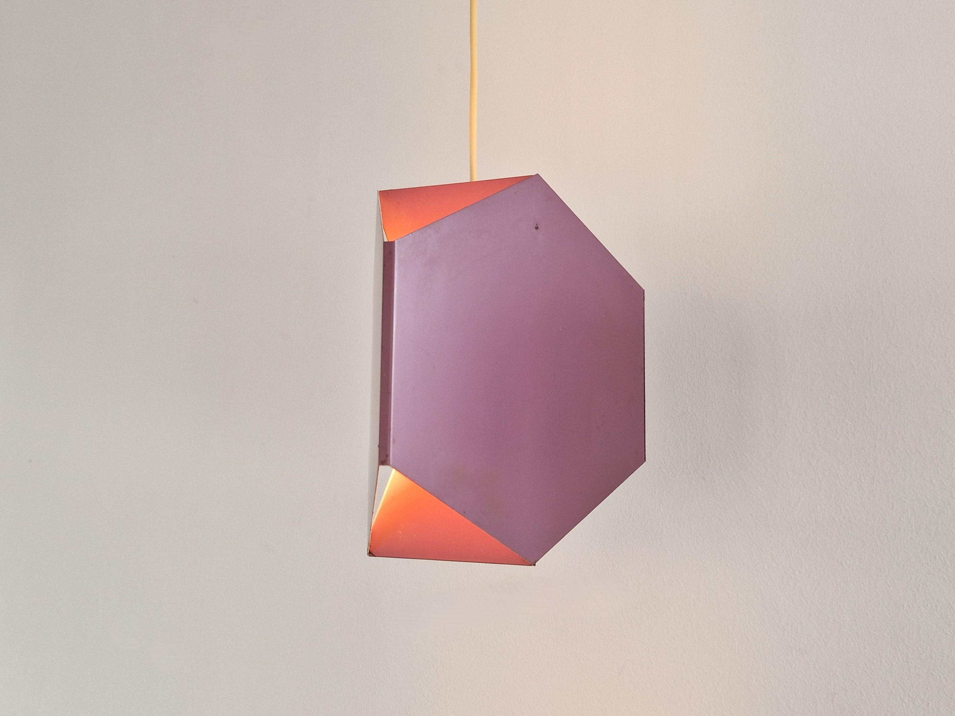 Set di 2 lampade a sospensione Seks-Tre viola di Ole Panton per Lyfa, Danimarca anni '60 in vendita 5
