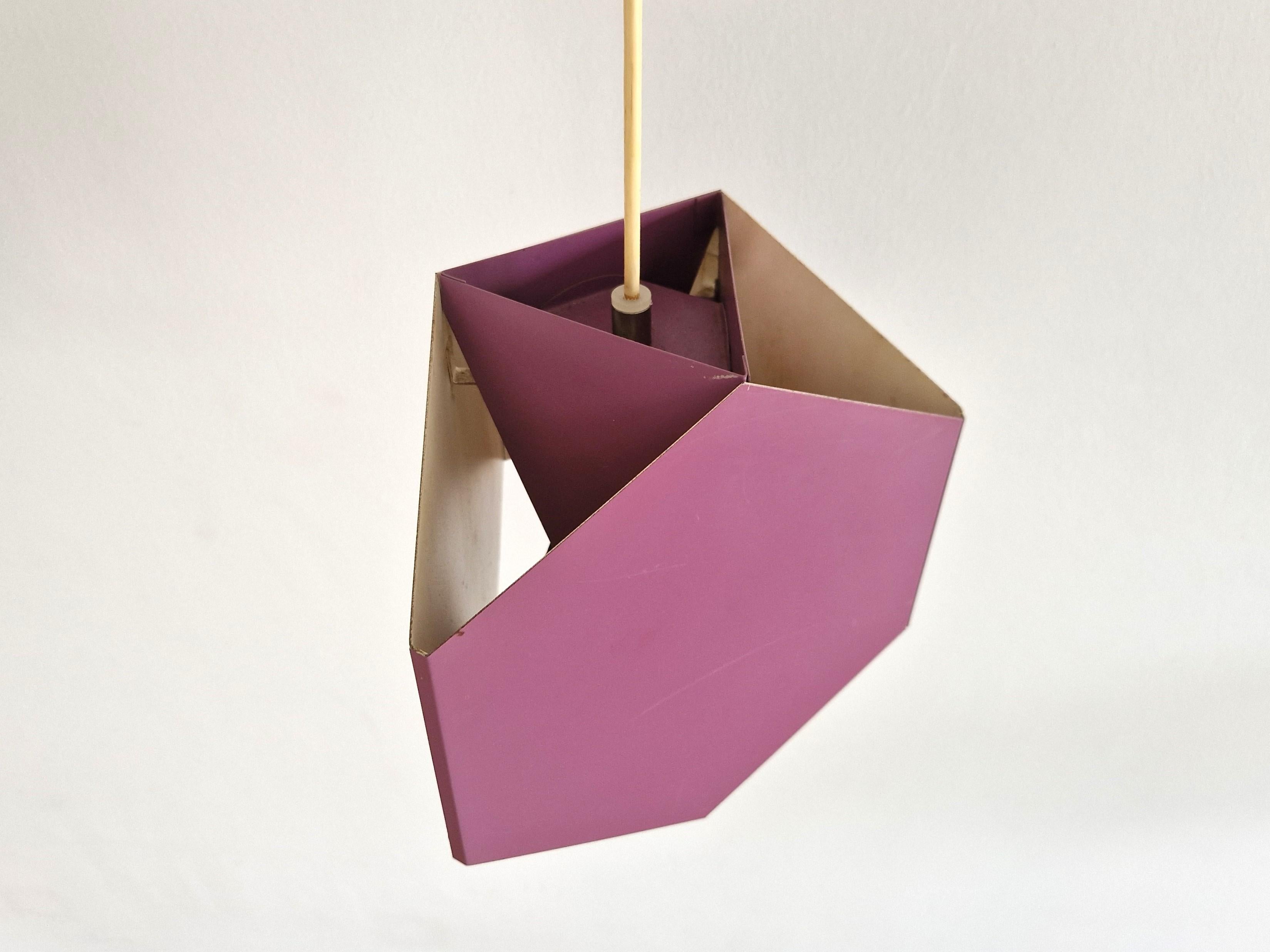 Set di 2 lampade a sospensione Seks-Tre viola di Ole Panton per Lyfa, Danimarca anni '60 In condizioni buone in vendita a Steenwijk, NL