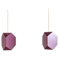 Lot de 2 lampes suspendues Seks-Tre violettes par Ole Panton pour Lyfa, Danemark, années 1960