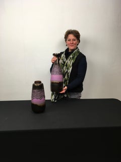 Set of 2 Purple Vases, 1970s, Germany