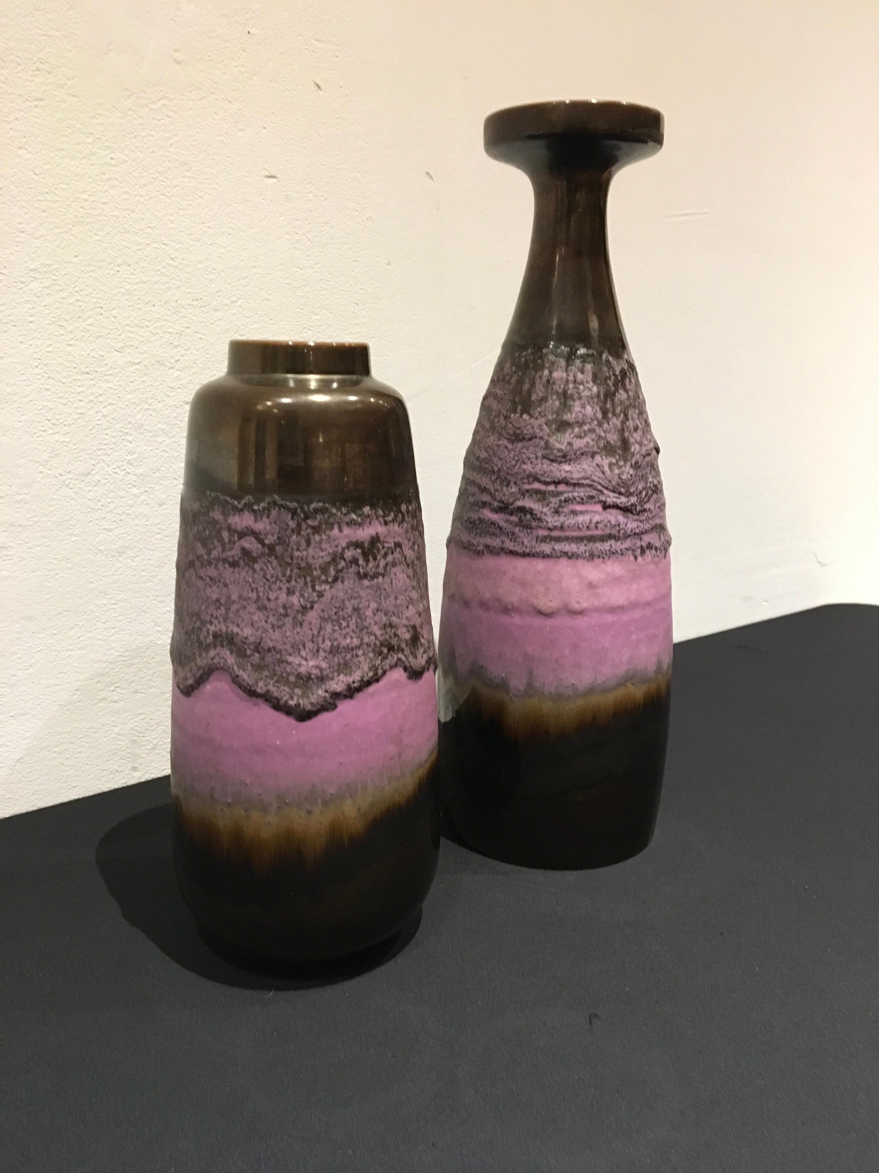 Ensemble de 2 vases violets, années 1970, Allemagne  Bon état - En vente à Antwerp, BE
