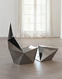 Satz von 2 QTZ-Loungesesseln und Ottomane von Alexander Lotersztain