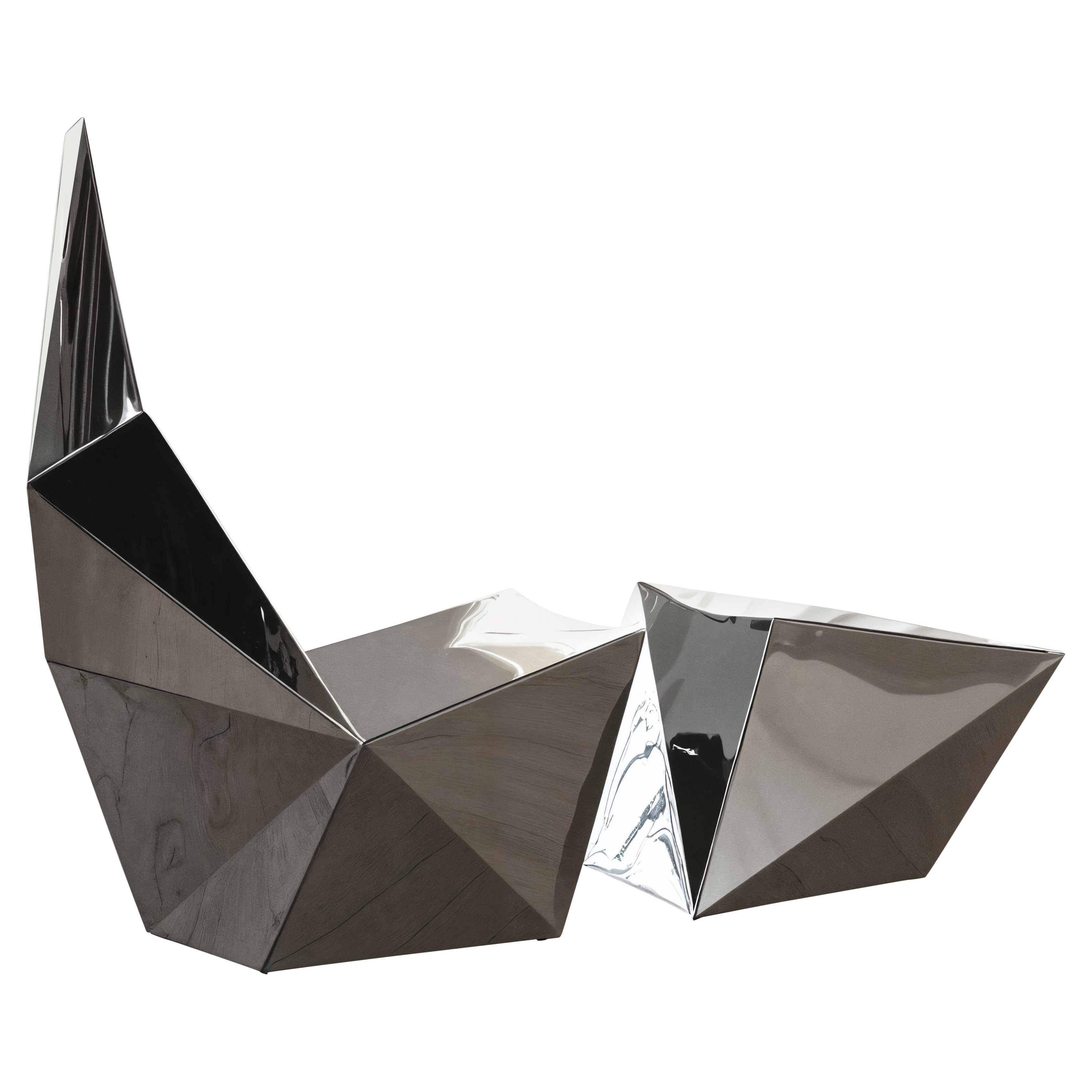 Set di 2 sedie da salotto e ottomane QTZ di Alexander Lotersztain
