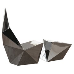 Set di 2 sedie da salotto e ottomane QTZ di Alexander Lotersztain
