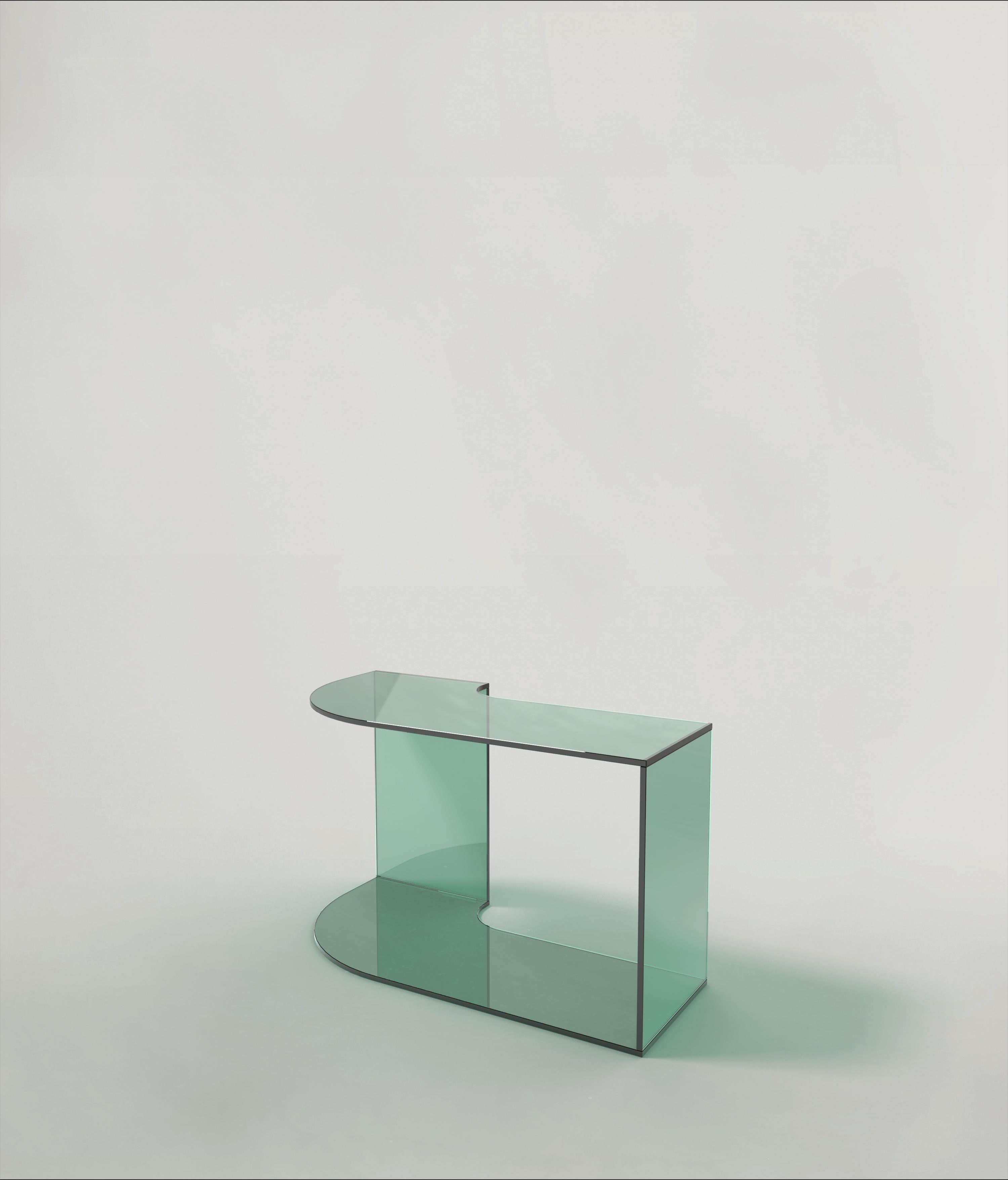 XXIe siècle et contemporain Ensemble de 2 tables quart-de-lune V1 et V2 par Edizione Limitata en vente