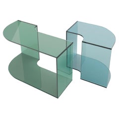 Ensemble de 2 tables quart-de-lune V1 et V2 par Edizione Limitata