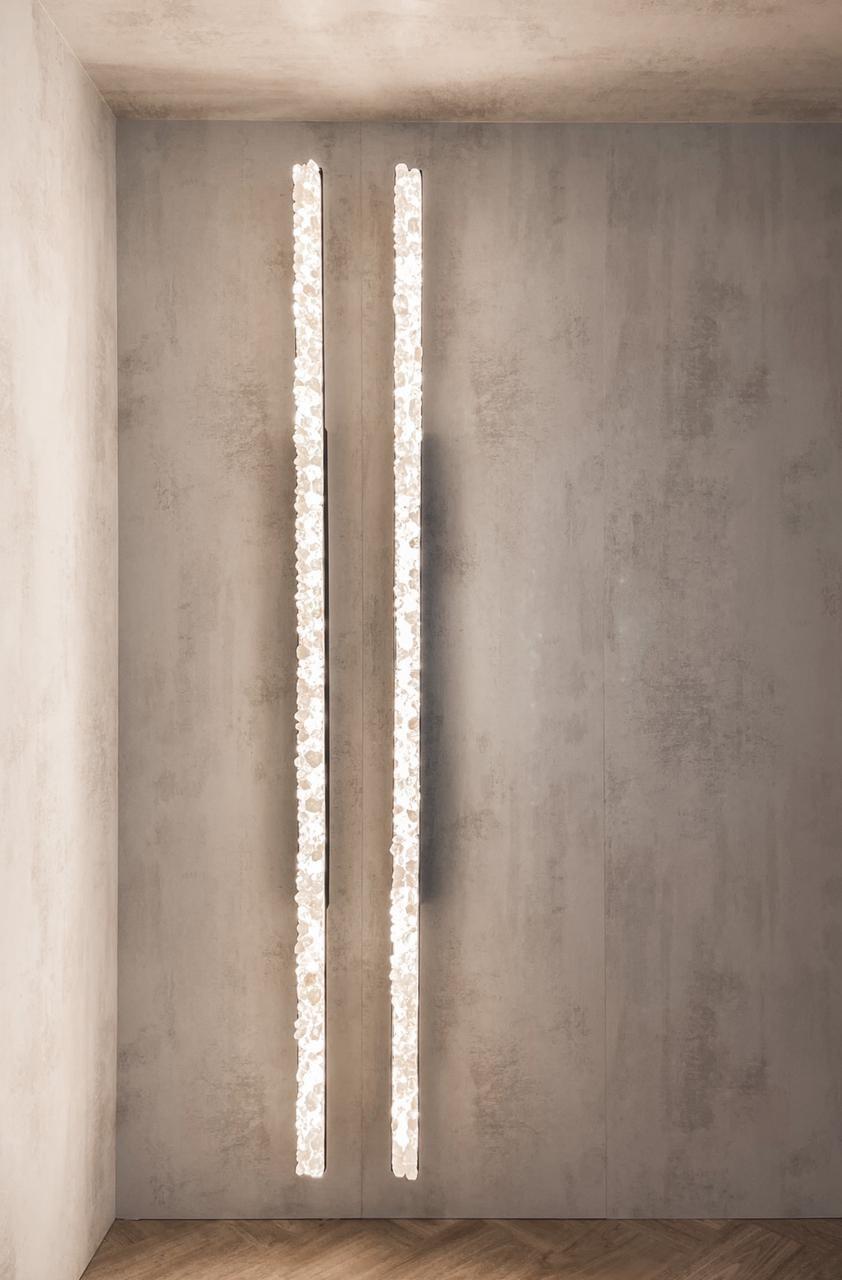 Post-Modern Set of 2 Quartz Wall Light 180 by Aver For Sale