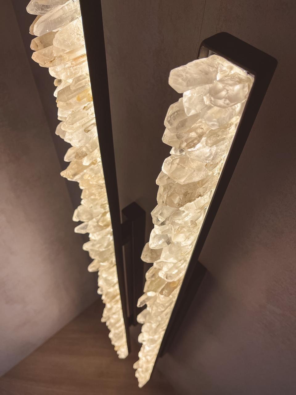Contemporary Set of 2 Quartz Wall Light 180 by Aver For Sale