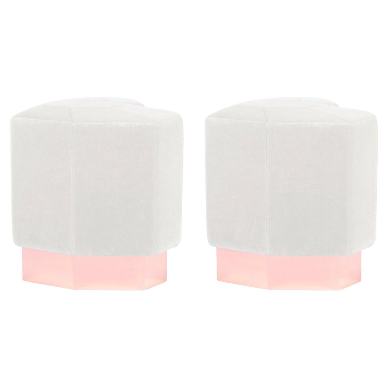 Set of 2 Queen Heart Stools by Royal Stranger
