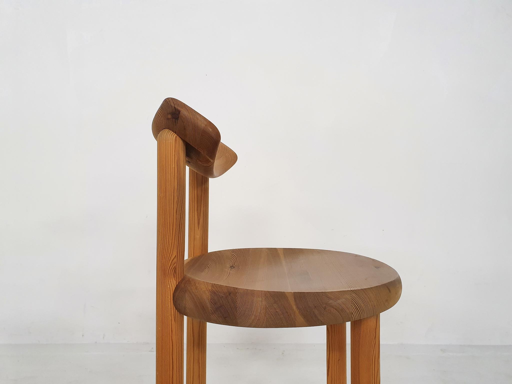 Late 20th Century Set of 2 Rainer Daumiller for Hirtshals Savvaerk Pinewood Dining Chairs, Denmark