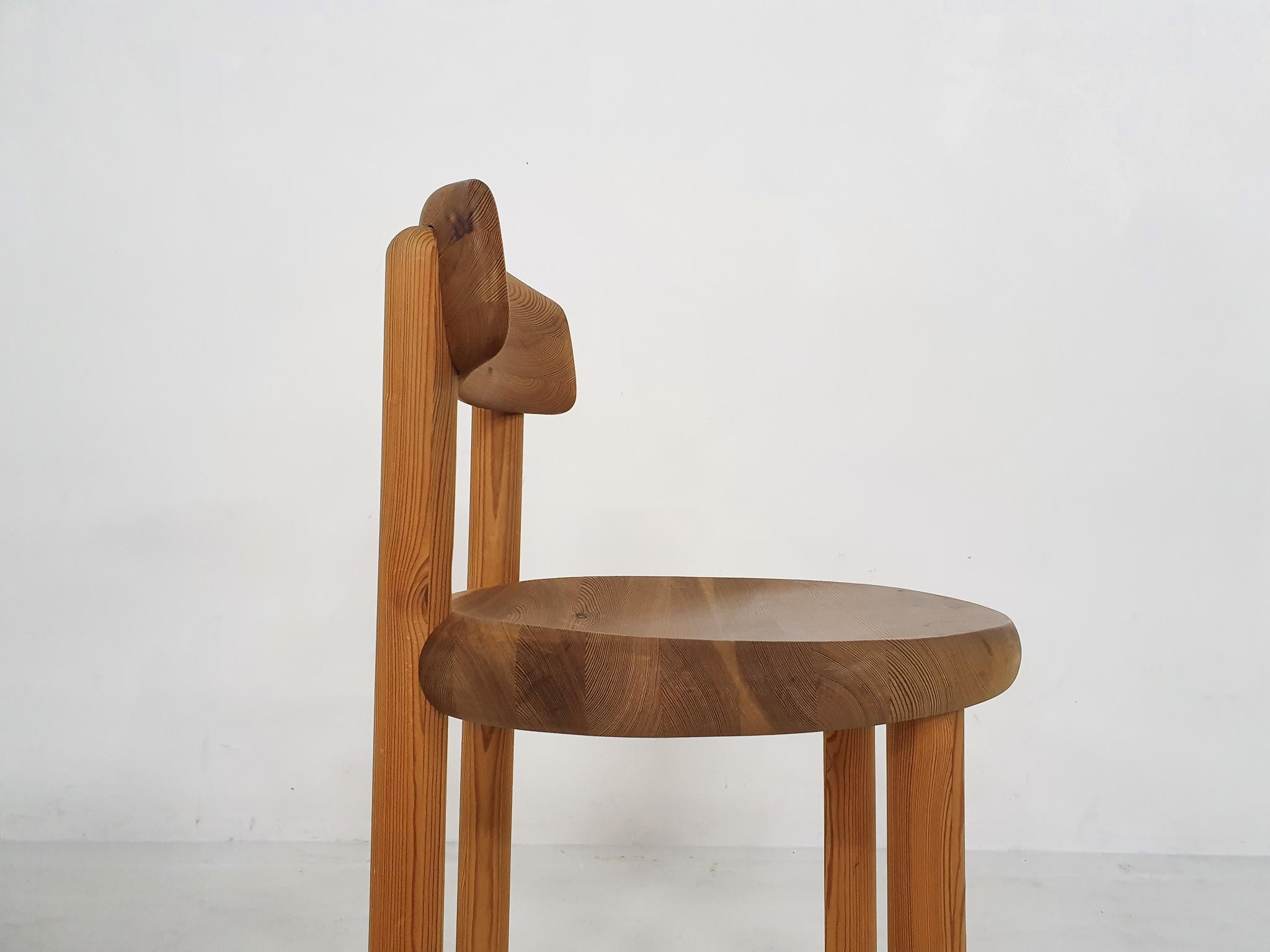Set of 2 Rainer Daumiller for Hirtshals Savvaerk Pinewood Dining Chairs, Denmark 1