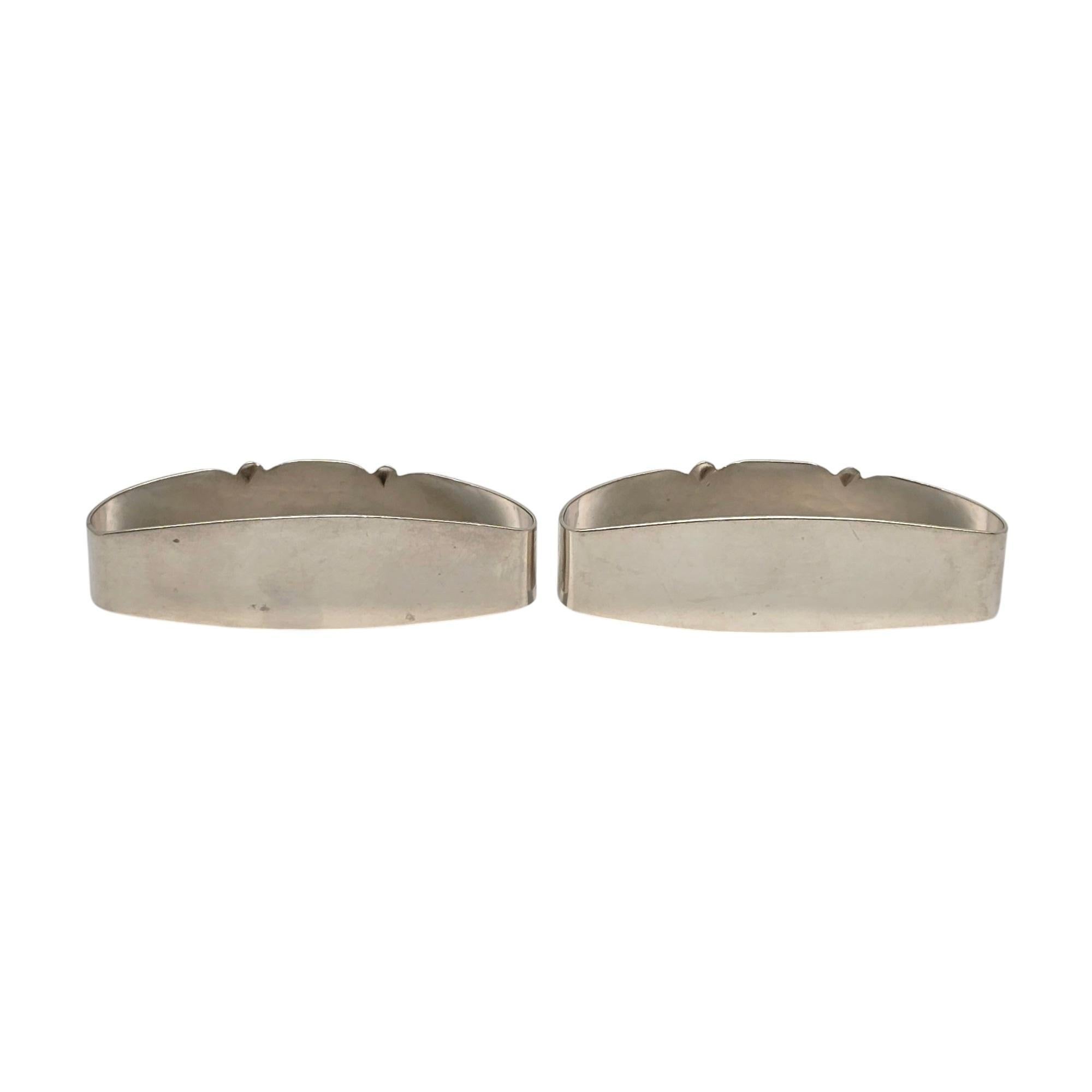 Set di 2 portatovaglioli in argento sterling Randahl con diversi monogrammi #21022 In condizioni buone in vendita a Washington Depot, CT