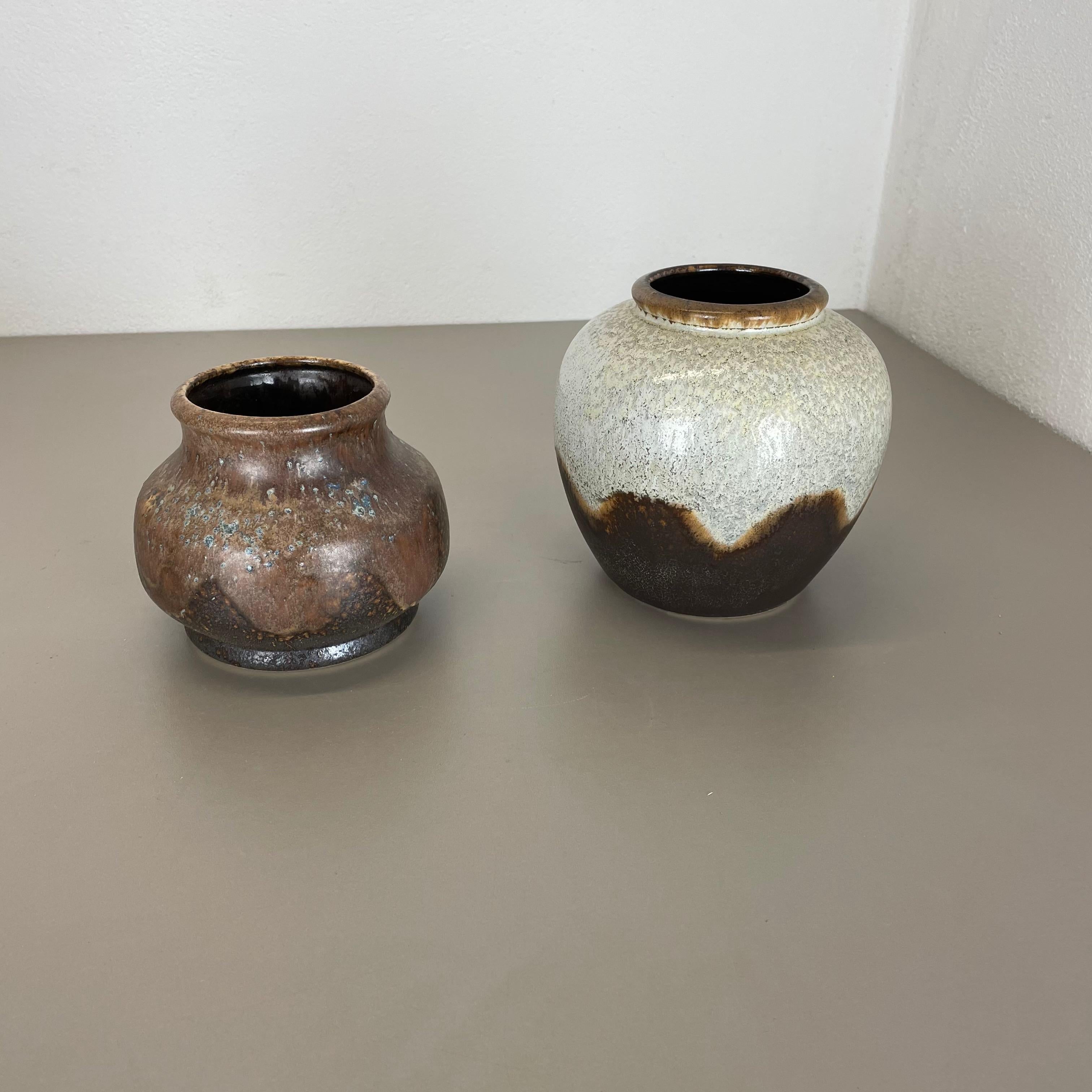 Set von 2 seltenen Keramikvasen „Lava“ von Dmler und Breiden, Deutschland, 1960er Jahre (Moderne der Mitte des Jahrhunderts) im Angebot