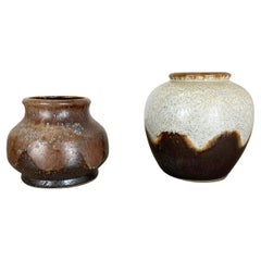 Set of 2 Rare Ceramic Pottery "Lava" Vases by Dümler and Breiden, Germany, 1960s