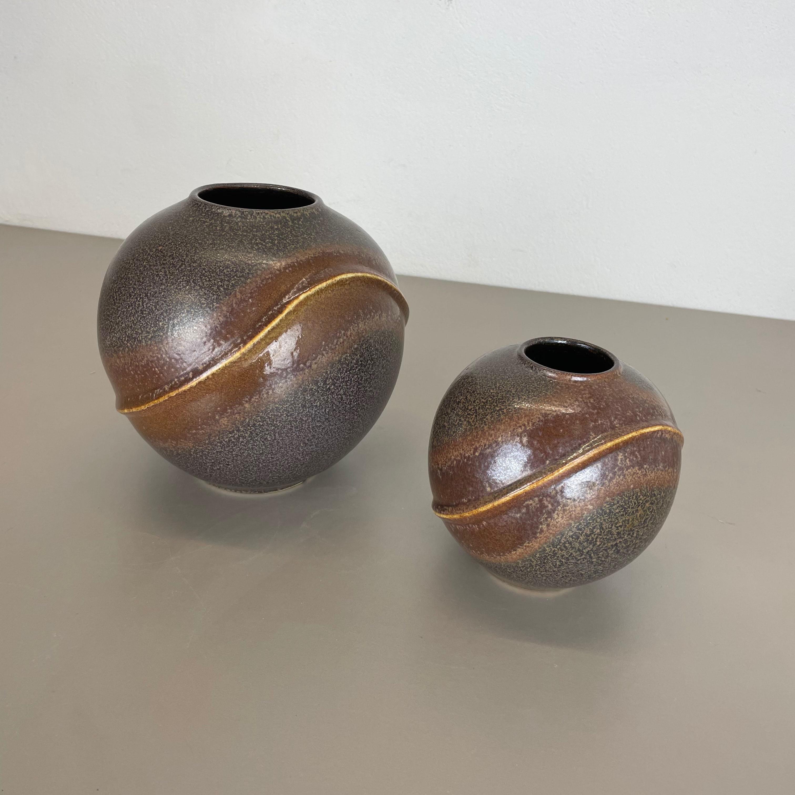 Mid-Century Modern Set of 2 Rare Ceramic Pottery 