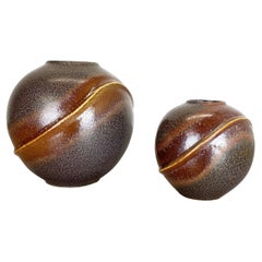 Ensemble de 2 rares vases en céramique "ORION" de Dmler et Breiden, Allemagne, années 1970