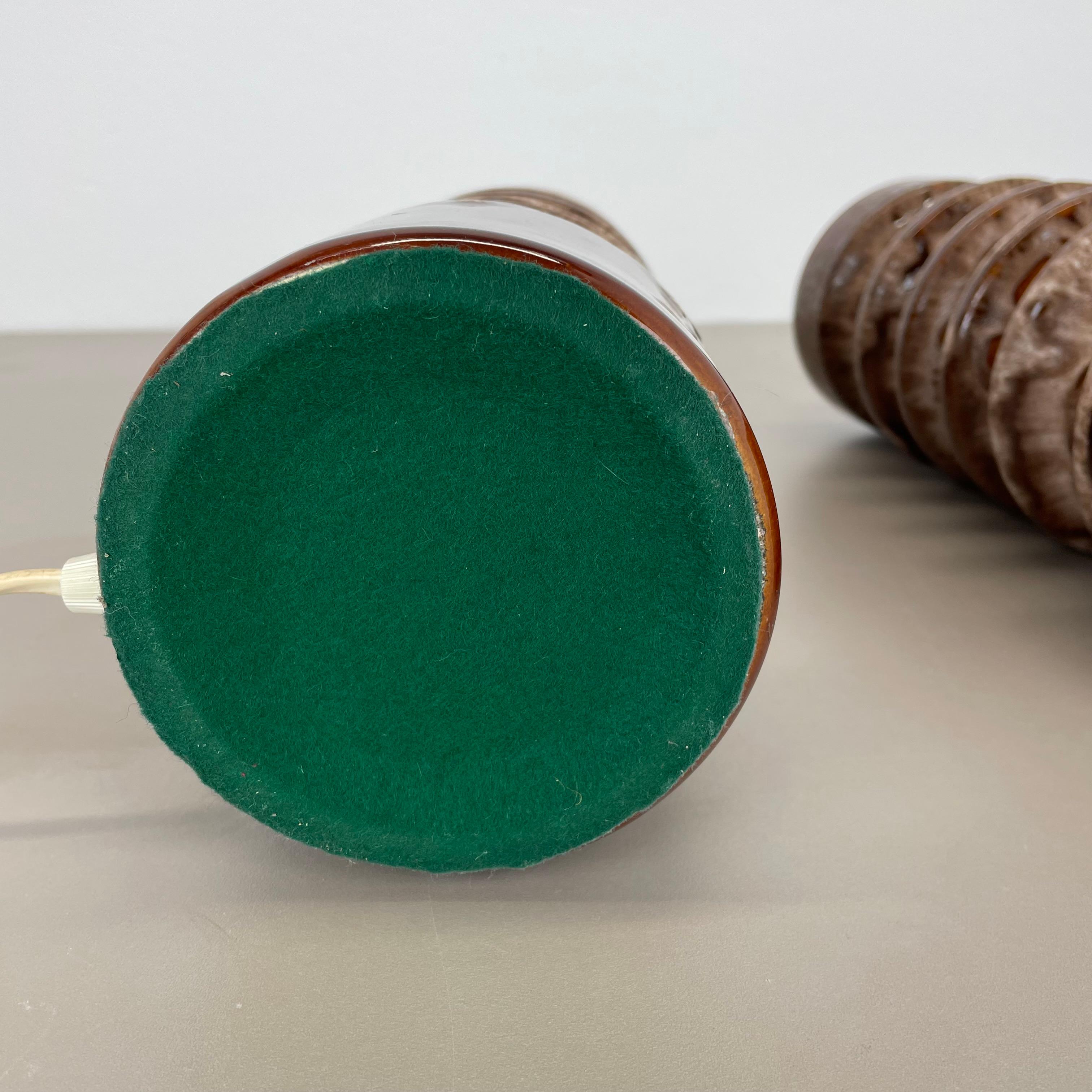 set of 2 Rare Fat Lava Ceramic WGP Table Light Hustadt Leuchten , Germany, 1970s For Sale 13