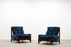 Set of 2 Rare Lounge Chairs by Pizzetti Roma, Italy, 50s
