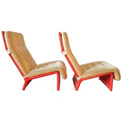 Set of 2 Rare Lounge Chairs for Cado, Denmark, 1960s