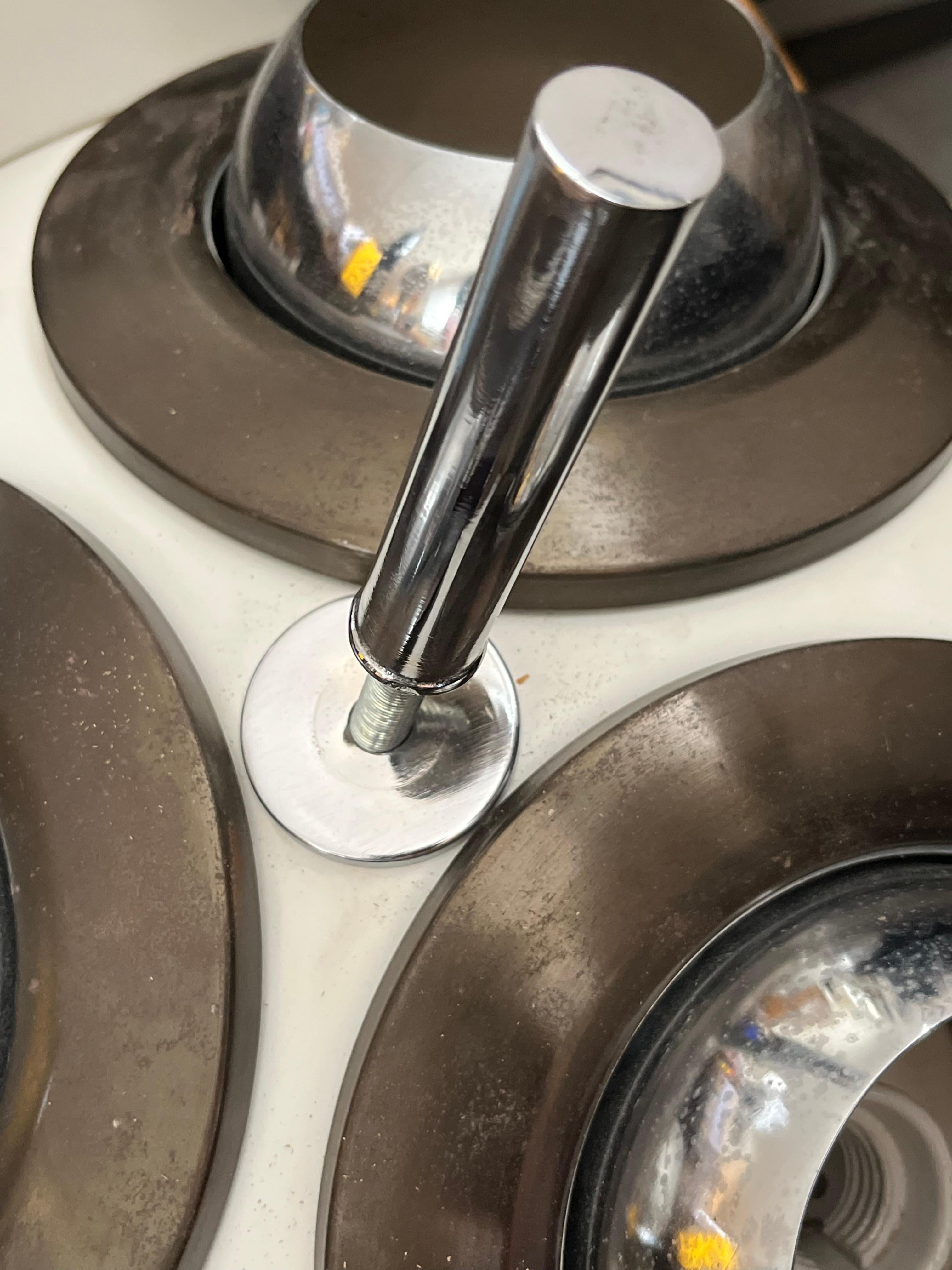 Set di 2 rari lampadari da soffitto di metà secolo  di Angelo Lelli per Arredoluce 1950 in vendita 5