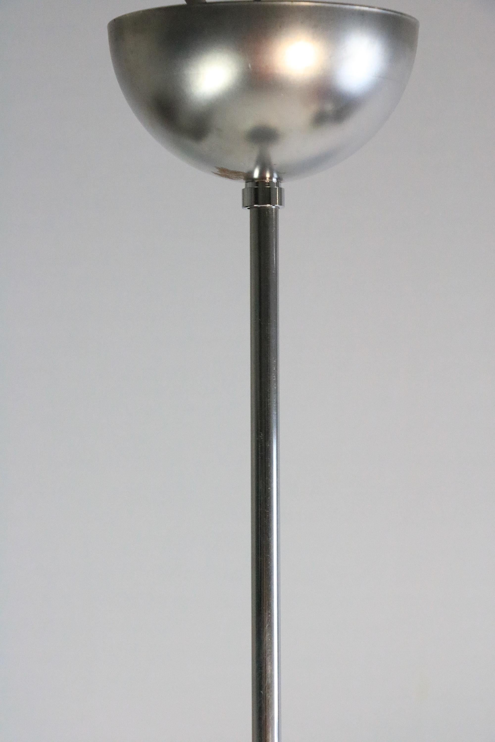 Set of 2 Rare Original 1940s Ball Lamps, Opaline Glass, Bauhaus For Sale 5