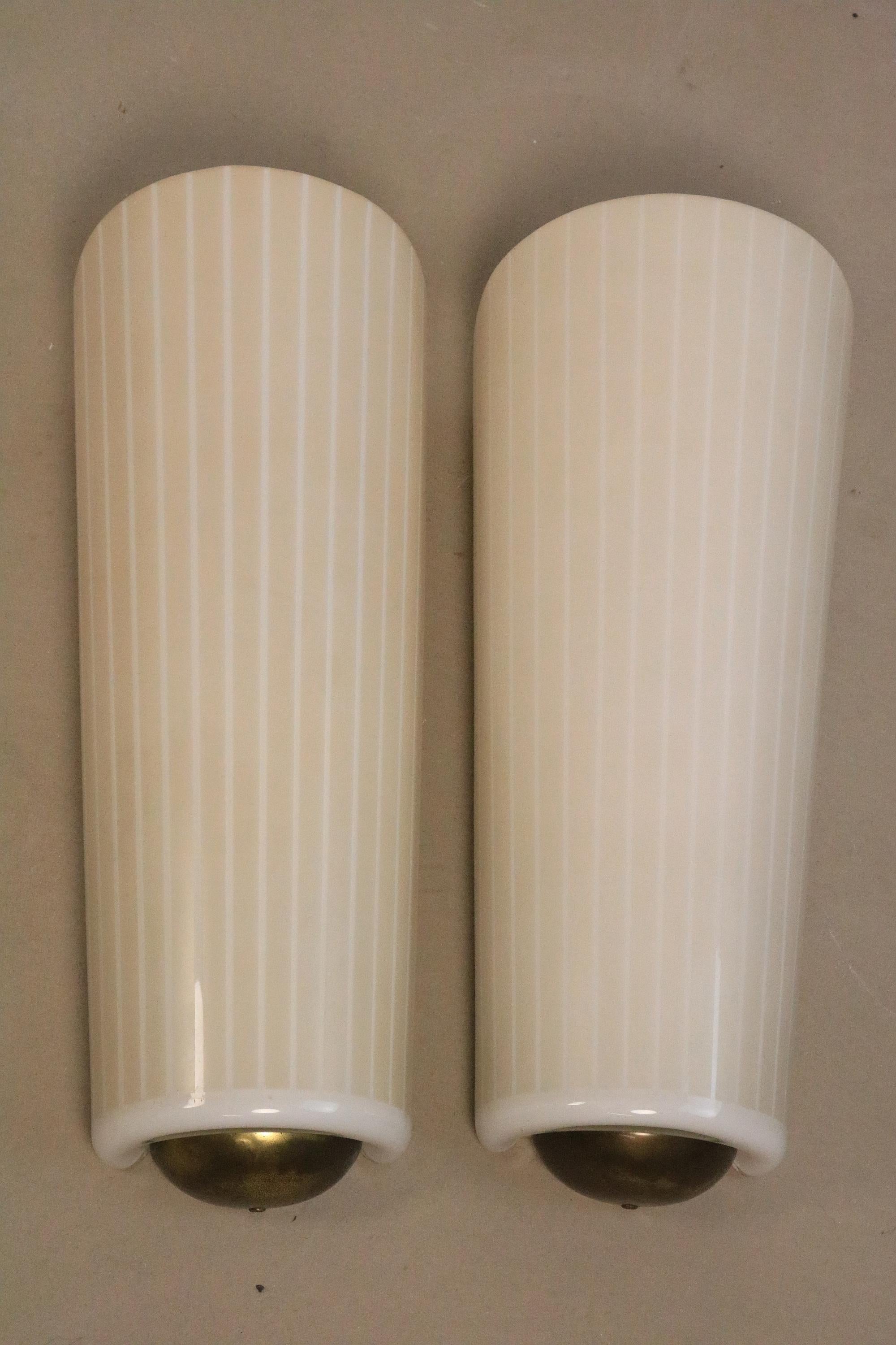 German Set of 2 Rare Wall Lights by Wilhelm Wagenfeld for Peill & Putzler, Model Magna For Sale