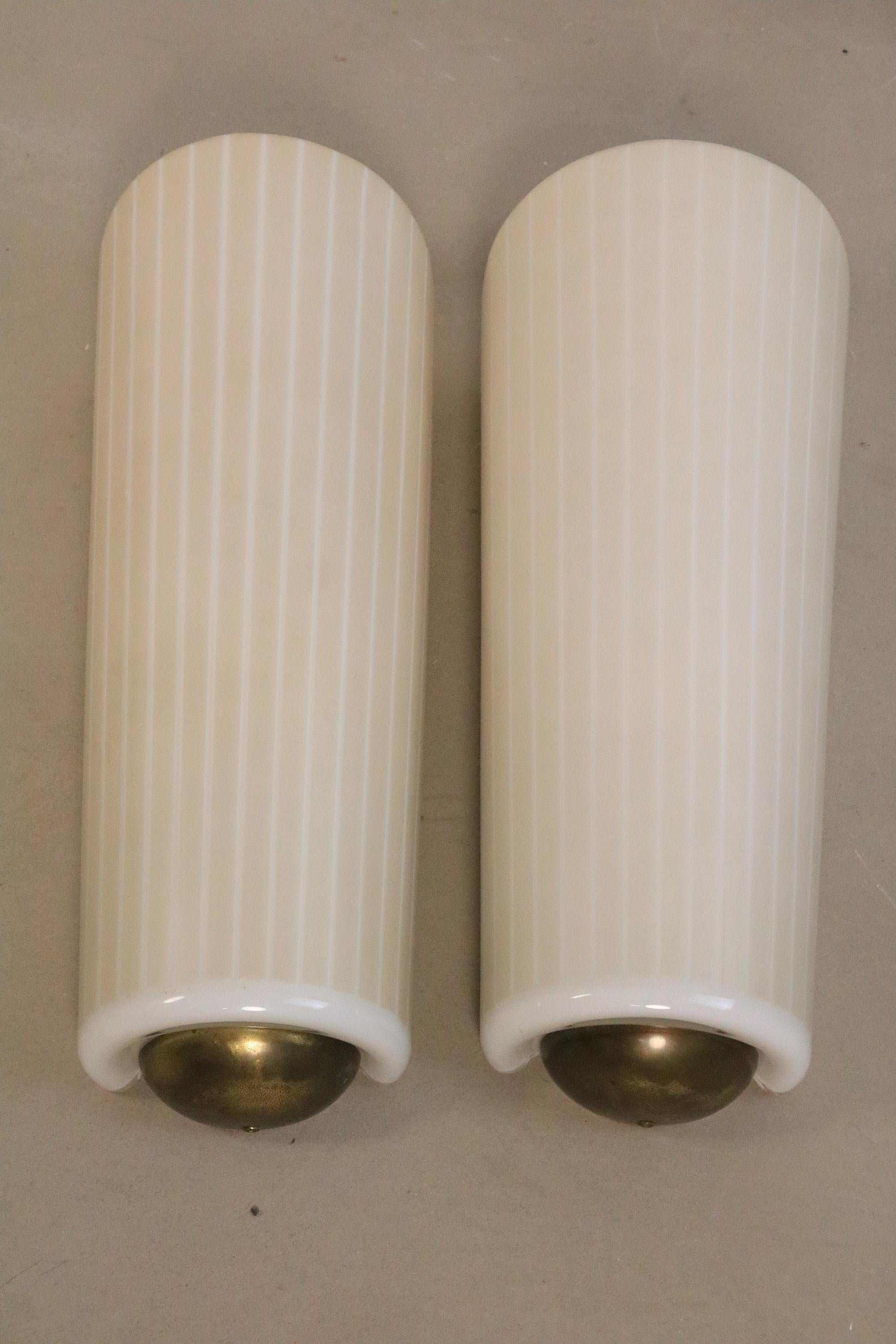 Set of 2 Rare Wall Lights by Wilhelm Wagenfeld for Peill & Putzler, Model Magna In Good Condition For Sale In Berlin, BE