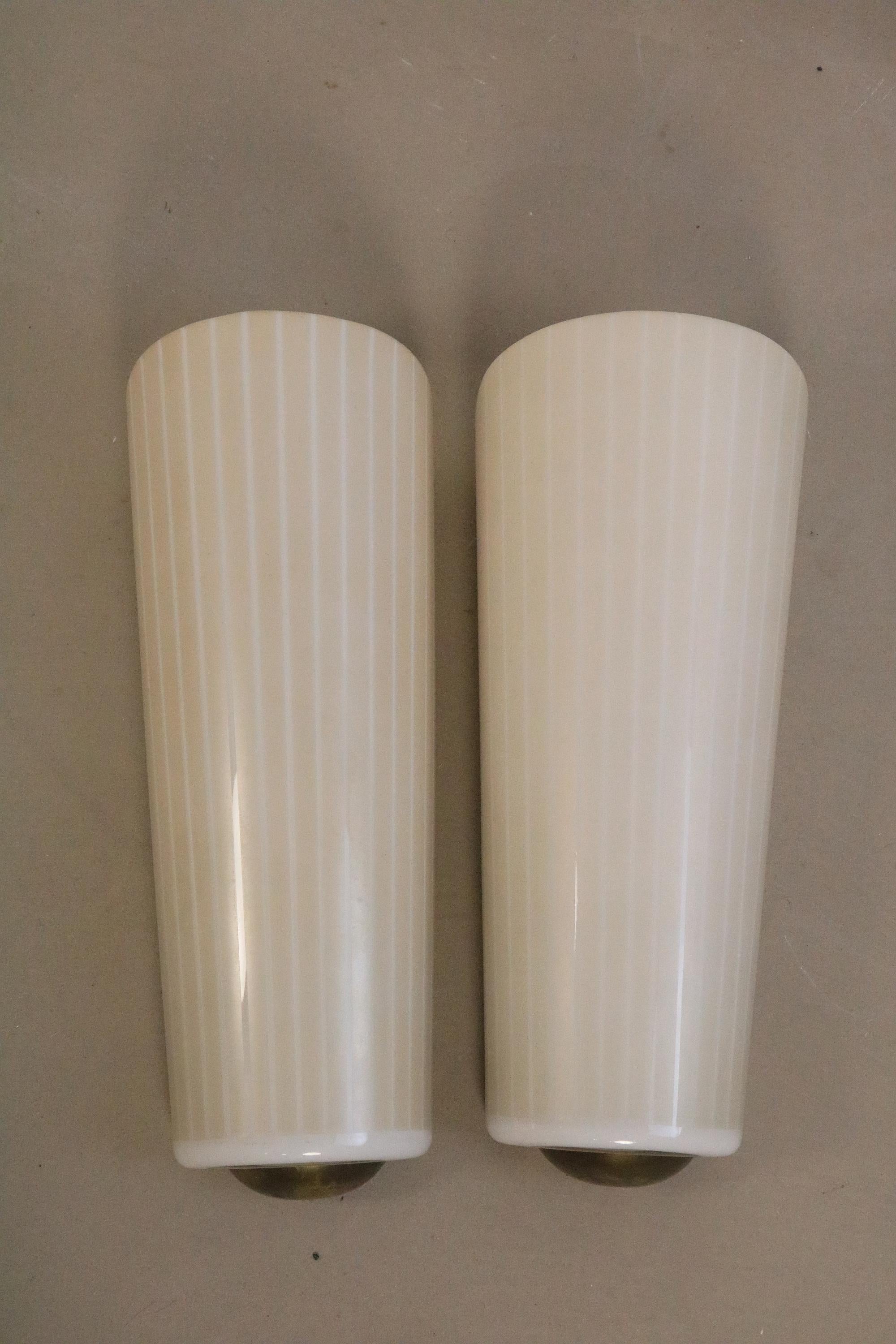 Mid-20th Century Set of 2 Rare Wall Lights by Wilhelm Wagenfeld for Peill & Putzler, Model Magna For Sale