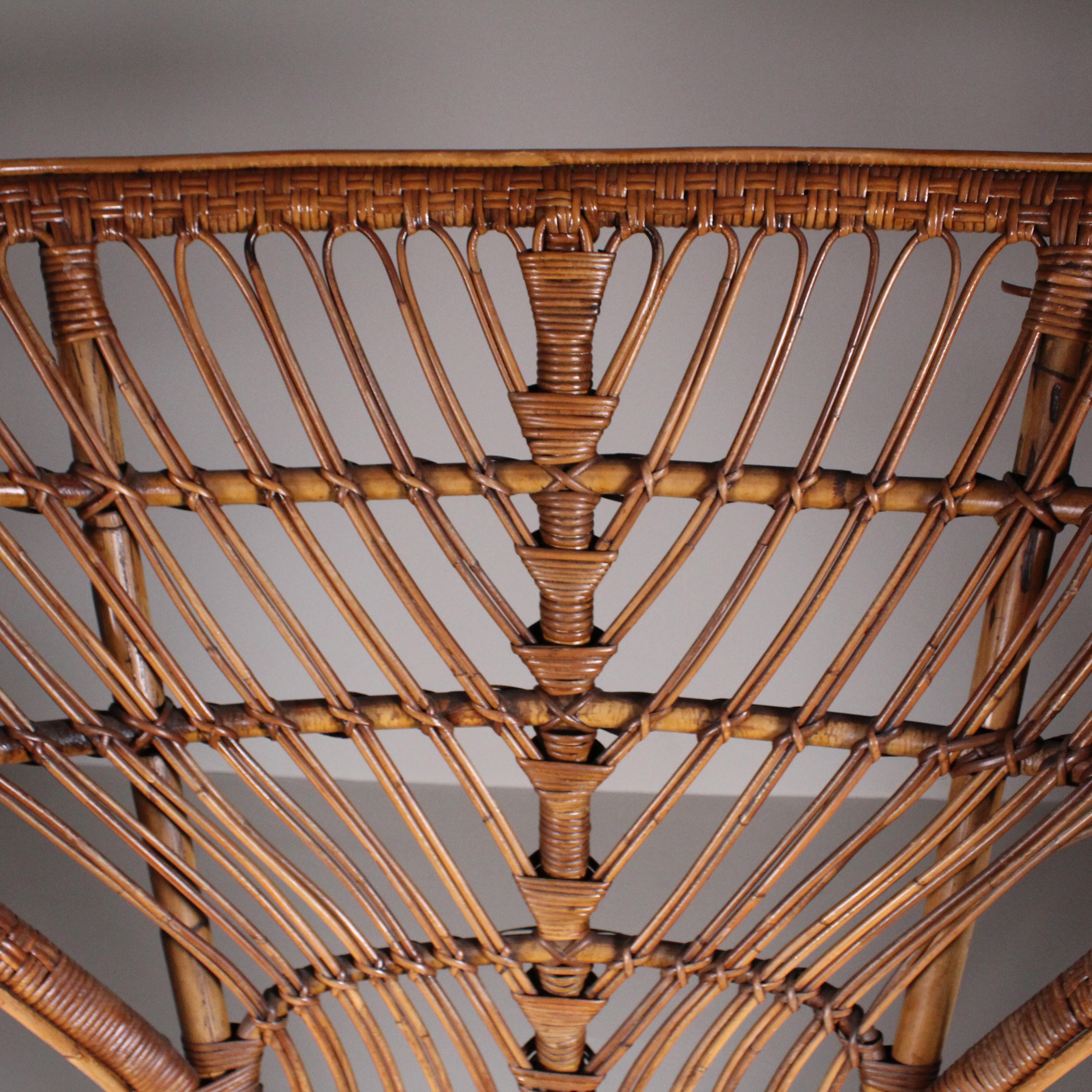 Set di 2 poltrone in rattan di Lio Carminati, 1960 circa in vendita 8