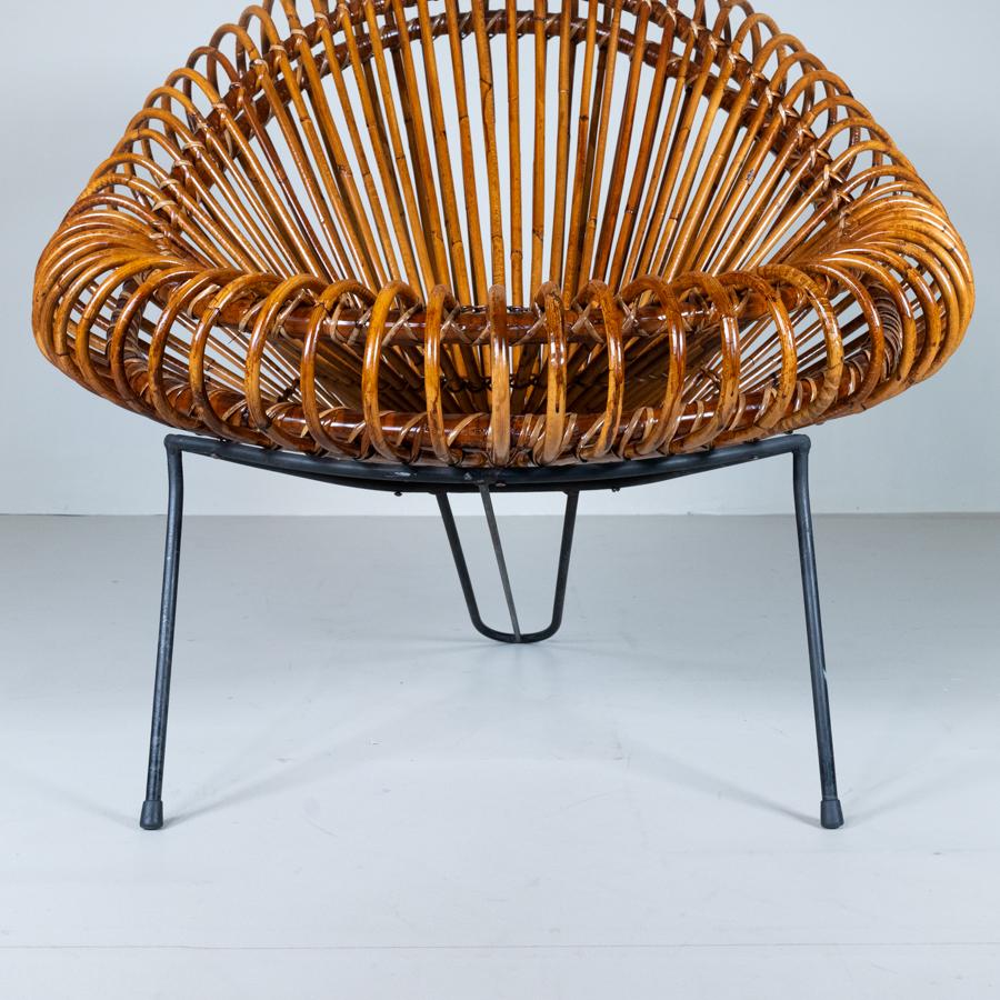 Set di 2 poltrone in rattan di metà secolo di Janine Abraham, 1969 in vendita 8